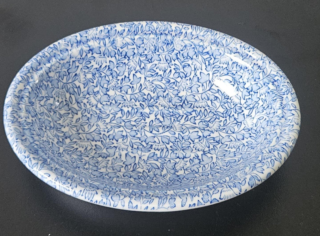 Vintage Soap Dish Mason’s Ironstone Crabtree & Evelyn Chintzy Blue and White Oval Shape