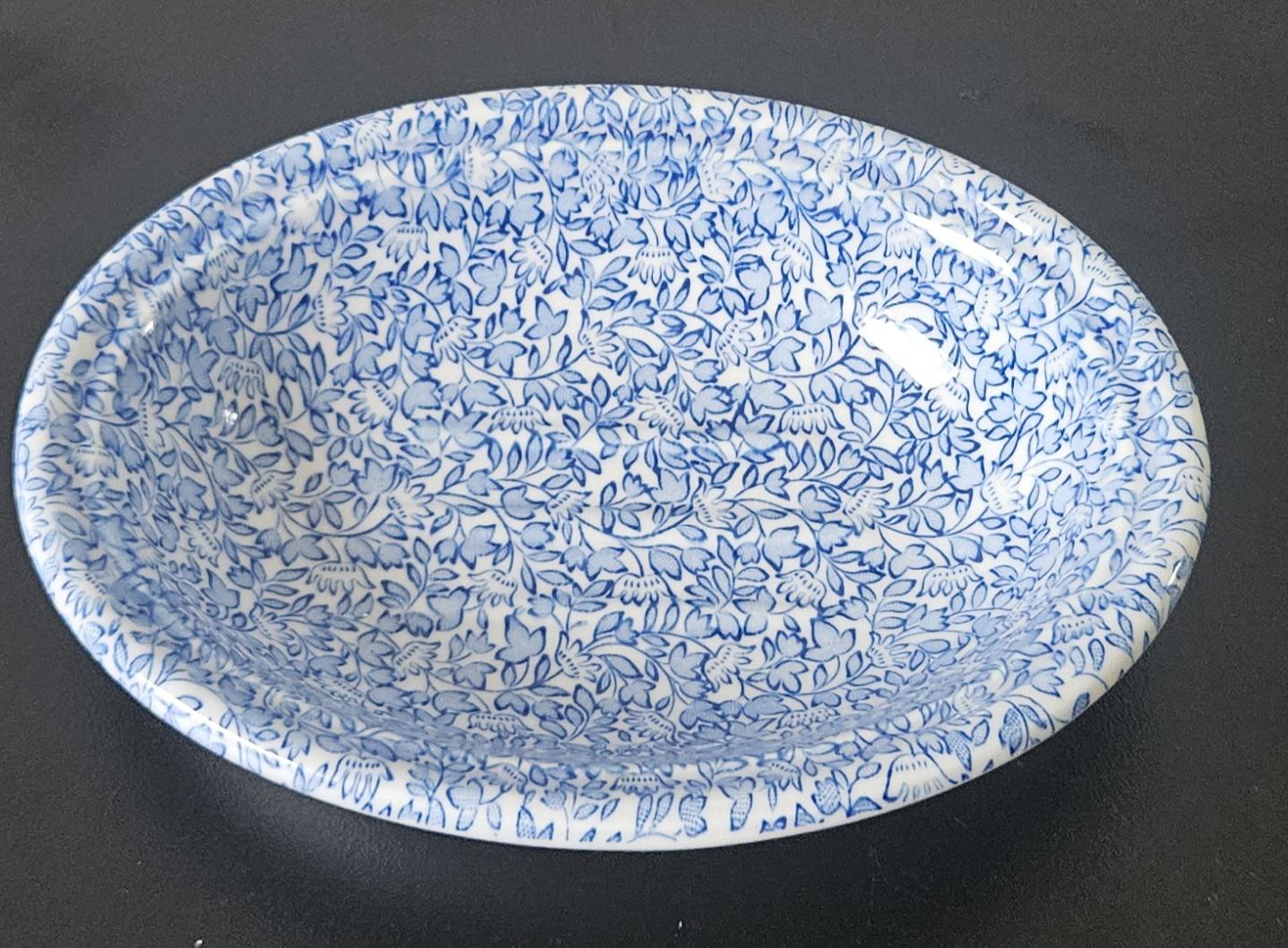 Vintage Soap Dish Mason’s Ironstone Crabtree & Evelyn Chintzy Blue and White Oval Shape
