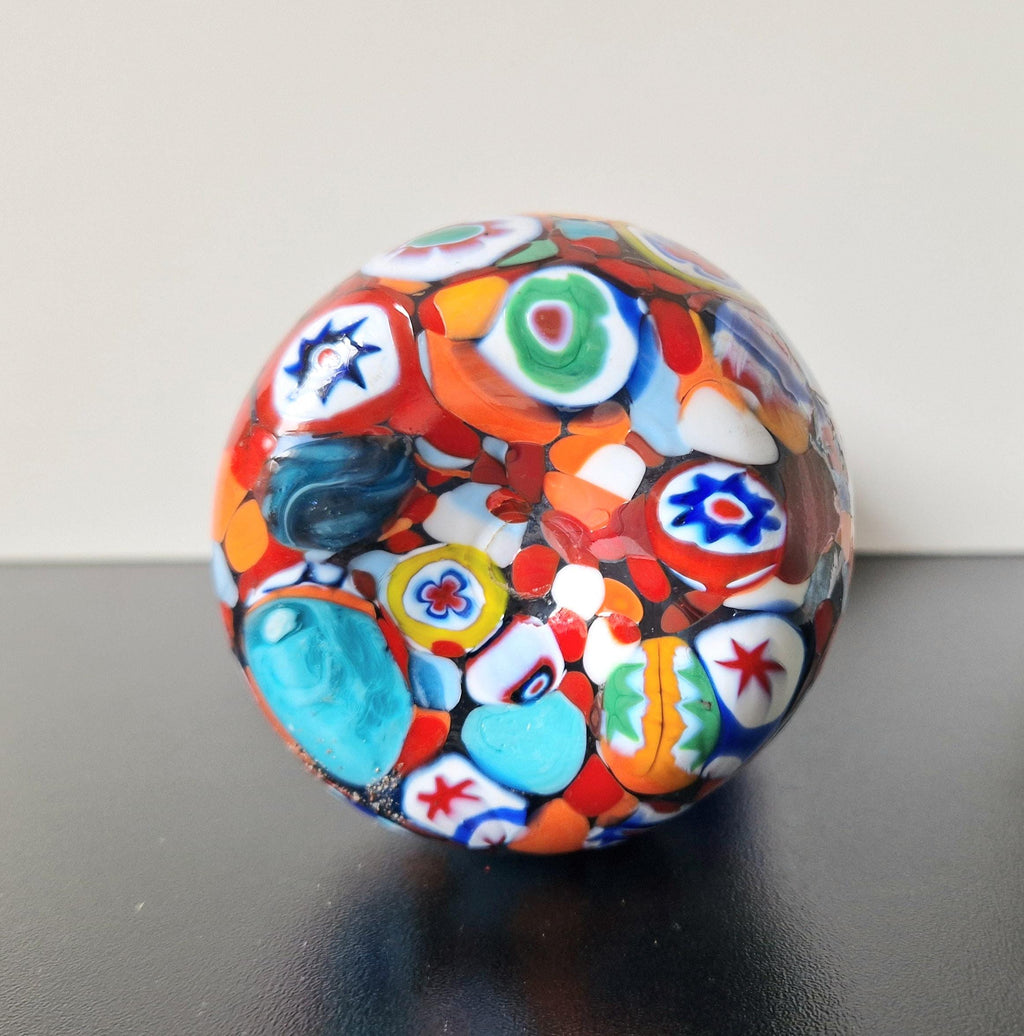 Fratelli Toso Vase Carnivale Millifiore Hand Blown Murano Glass Vase 1950's