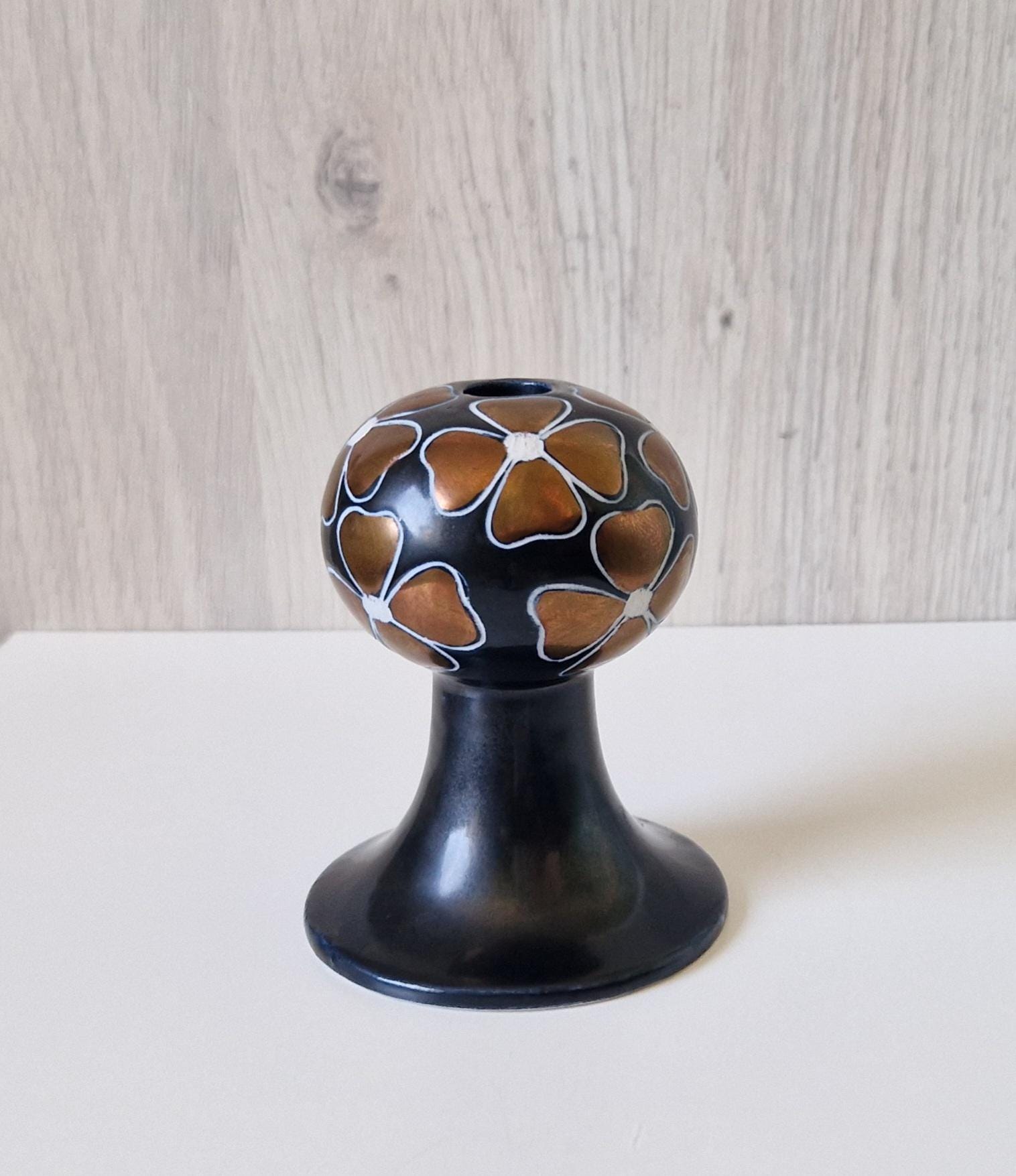 Arabia Finland 'Gabriel' Floral Motif Candle Holder by Olli Vasa - A Rare Edition 1993