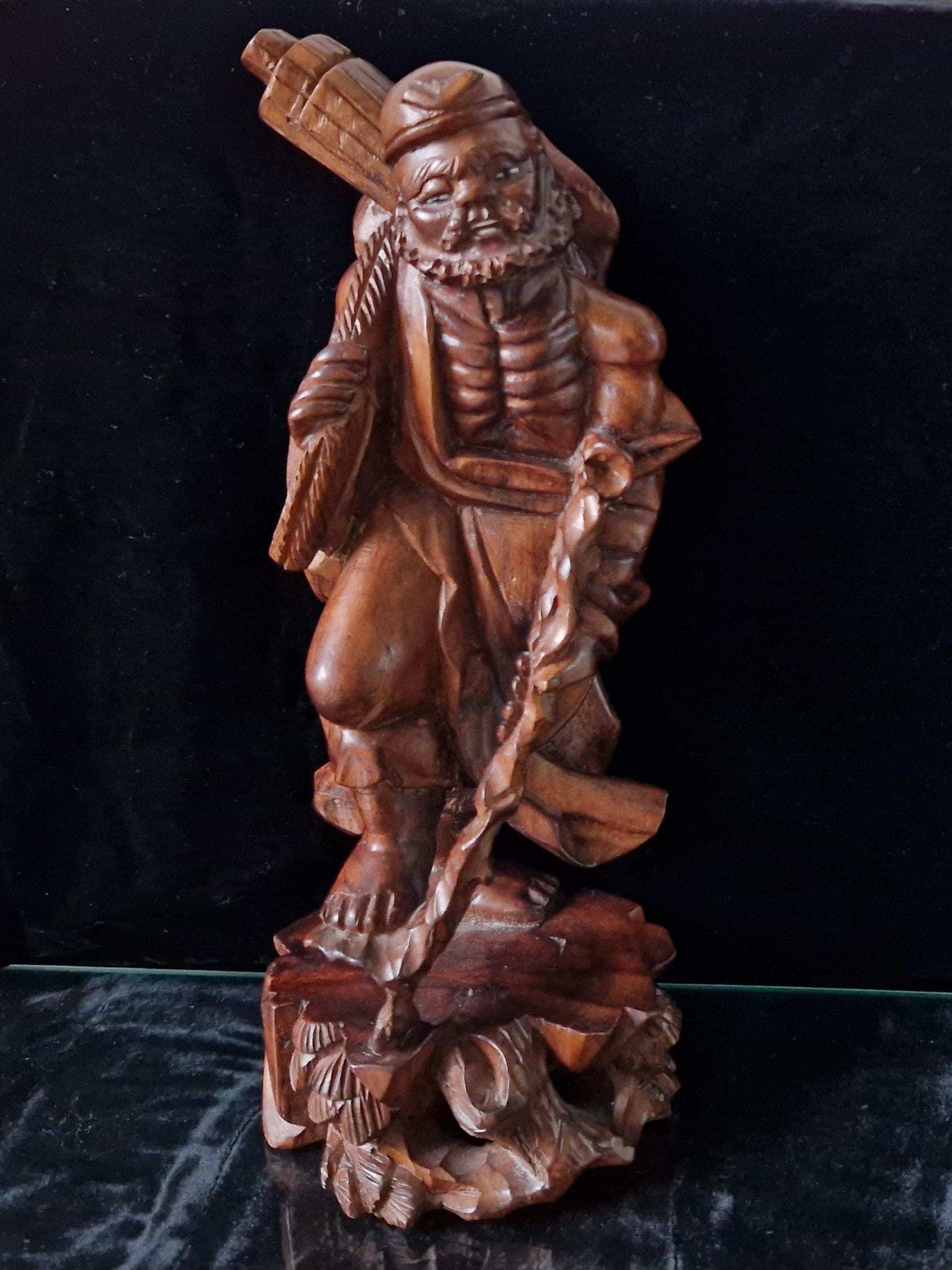 Antique Li Tieh Kuai Chinese Boxwood Root Carving Spirit Traveler Of The Eight Immortals Figure