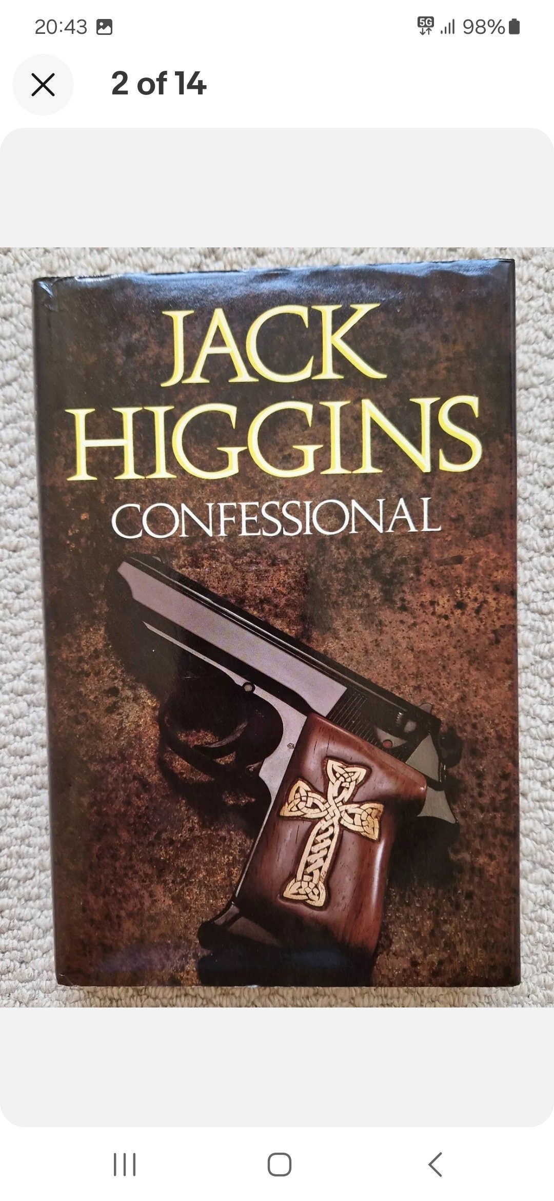 Confessional Jack Higgins First Edition Signed 1985 Hardback Collins VGC