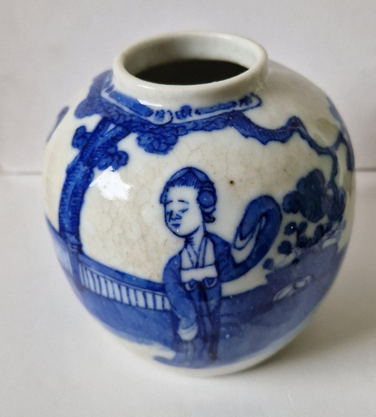 19th Century Chinese Nanking Blue & White Ginger Jar
