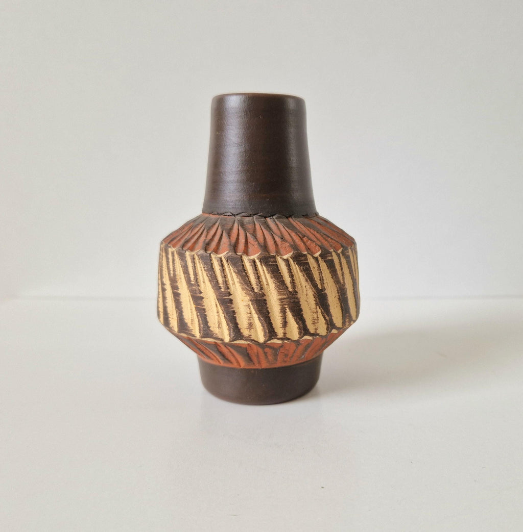 Small 1950's Mid Century Brutalist Vase Unsigned West German 10cm