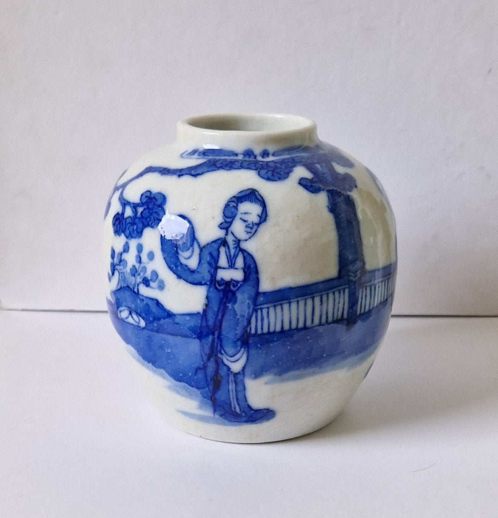 19th Century Chinese Nanking Blue & White Ginger Jar