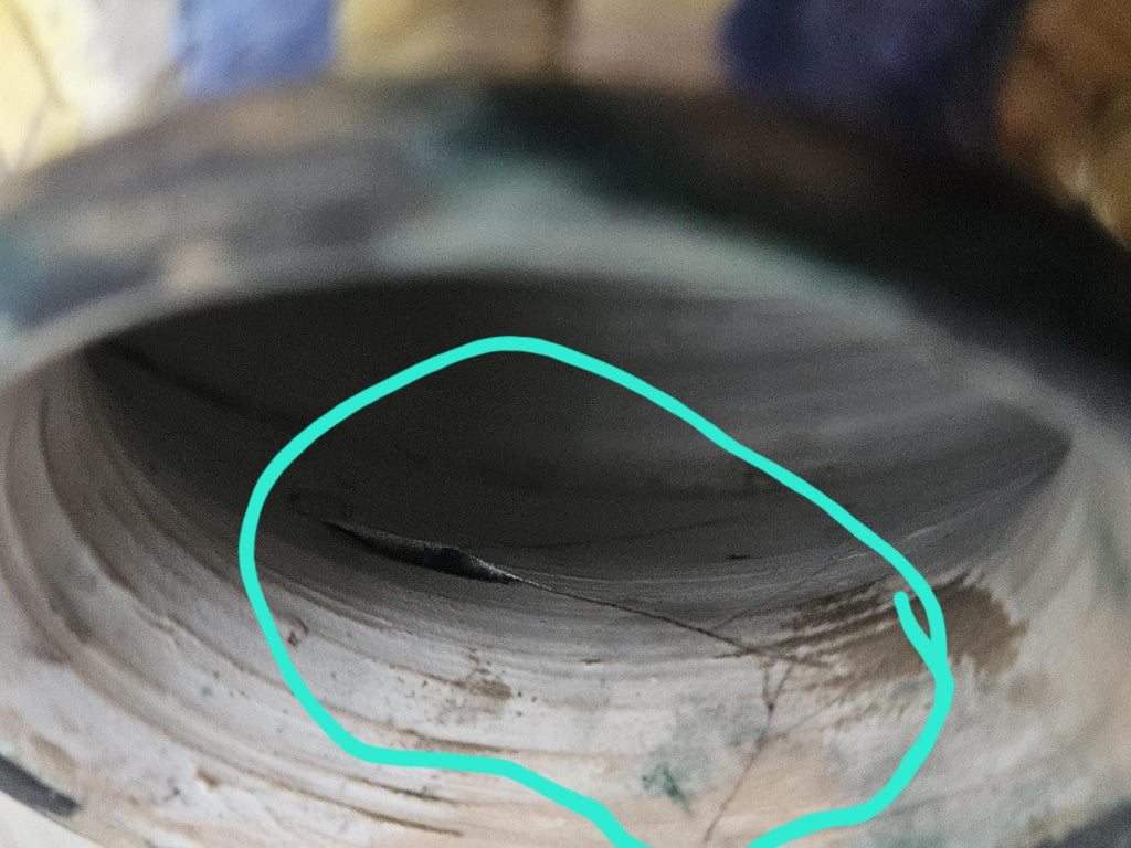 Vintage Italian Handpainted Vase Zulimo Aretini Italy Bird Fauna Design Mid-Century *some Damage 20cm Tall