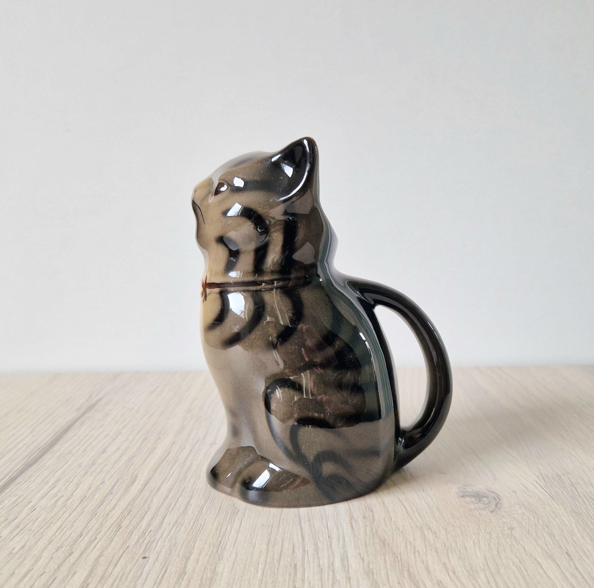 Vintage 1970's Tony Wood Studio Ceramic Bengal Cat Creamer Jug