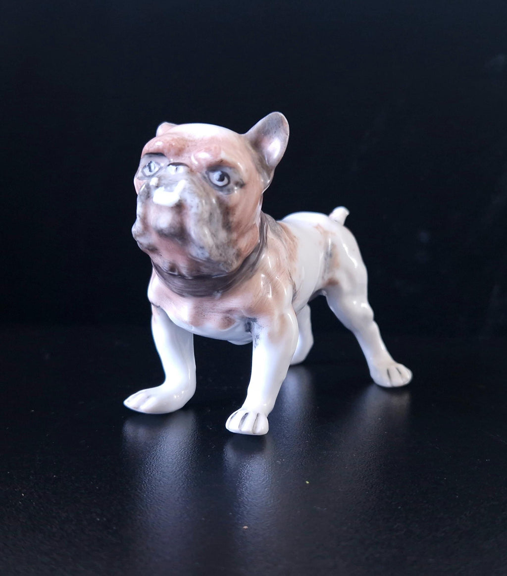 Early 20th Century Hand Painted Ceramic English Bulldog Figure 12cm