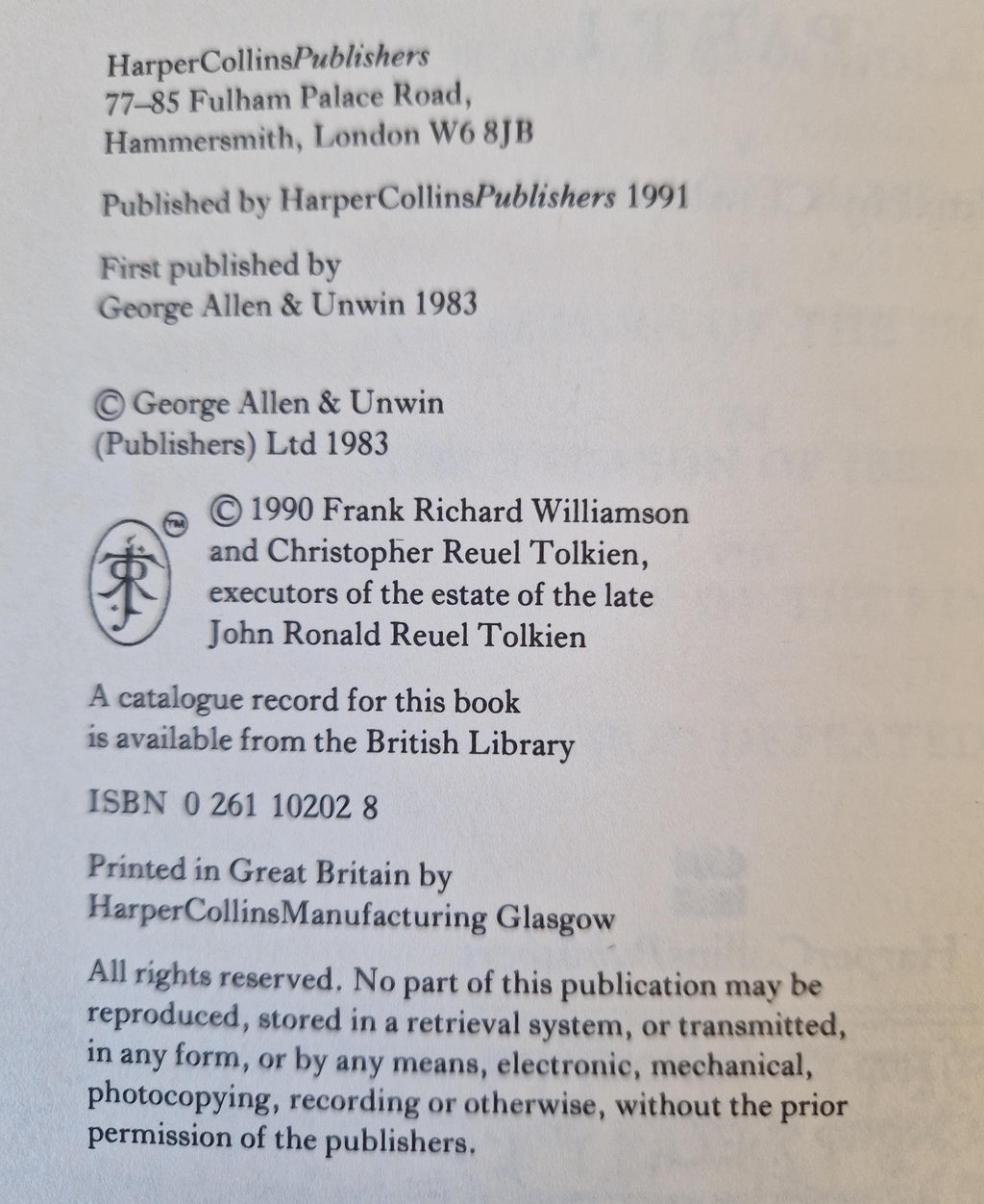 J.R.R. Tolkien: The Book Of Lost Tales 1, 1st Edition Hardcover