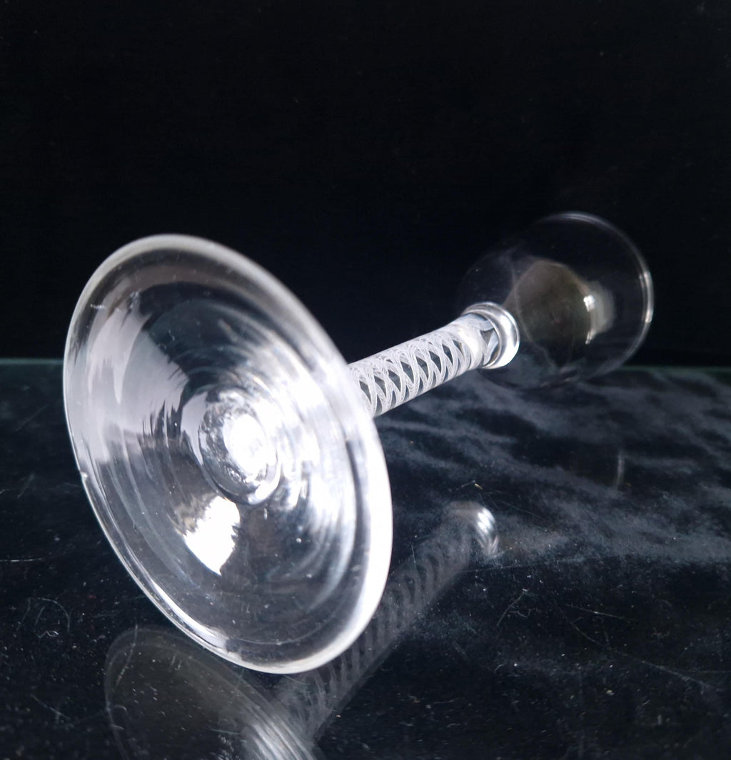 Georgian Opaque Twist Stem Wine Glass, c.1700s
