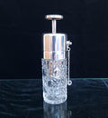 Art Deco Theophilus Martin Baccarat Glass Sterling Silver Piston Pump Antique Perfume Atomiser