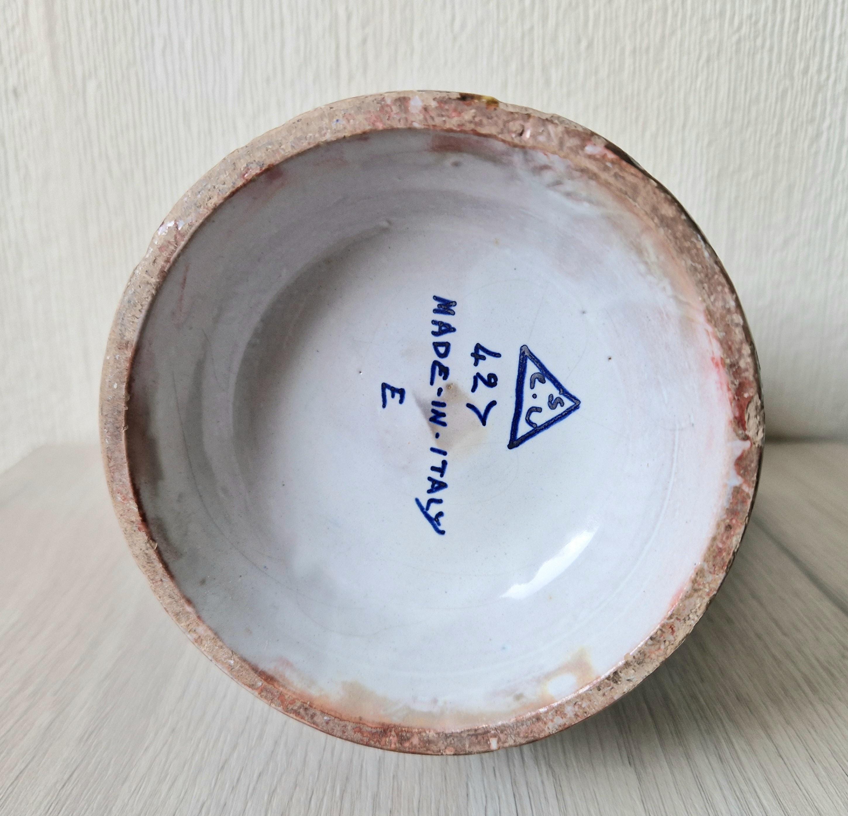 Art Deco Alberto Rubboli Italian Majolica Pitcher Jug Gualdo Tadino Italy Antique 1920