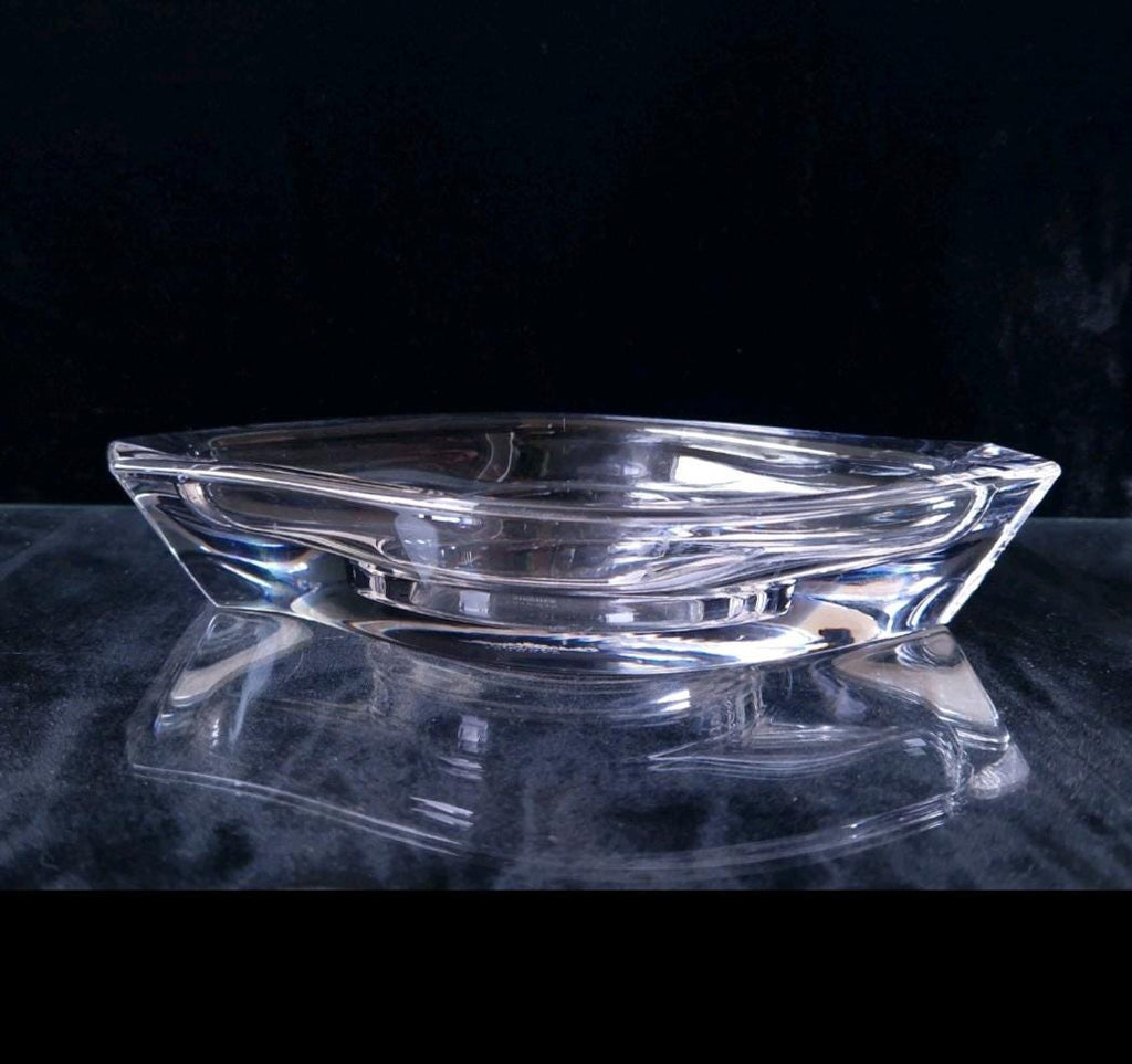 Vintage Rosenthal Lead Crystal Candle Holder: Horizon Trinket Tray