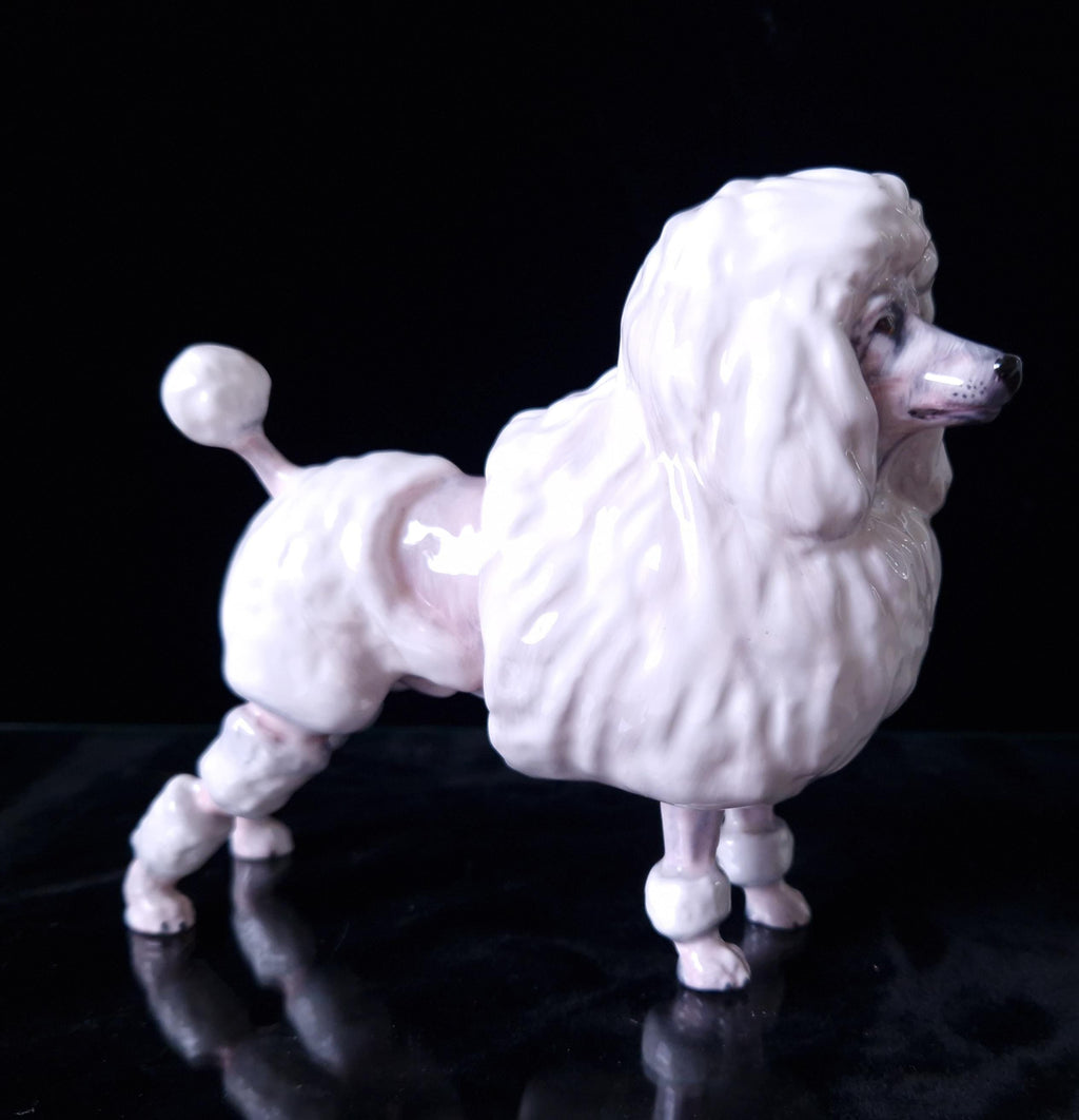 Royal Doulton Vintage White Poodle Dog Ceramic Figurine HN2631 by Peggy Davis 1952-85
