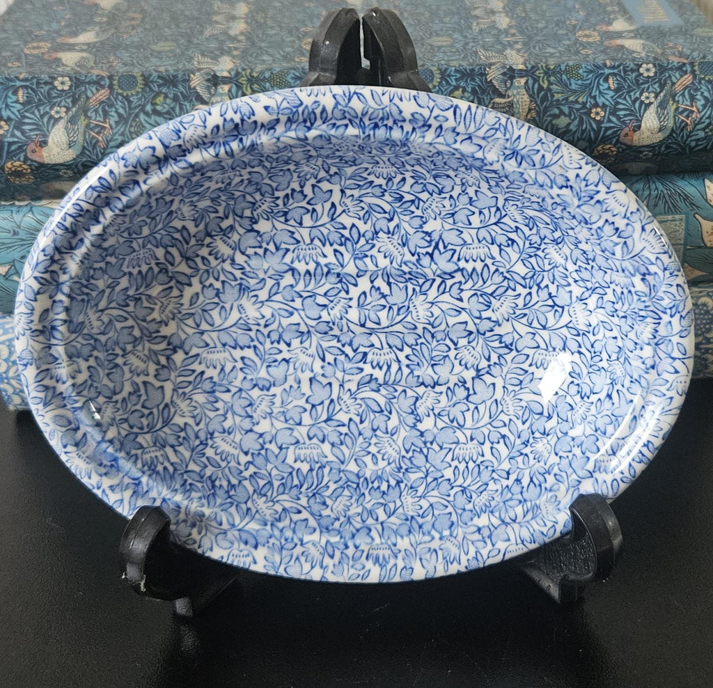 Vintage Soap Dish Mason’s Ironstone Crabtree & Evelyn Chintzy Blue and White Oval Shape