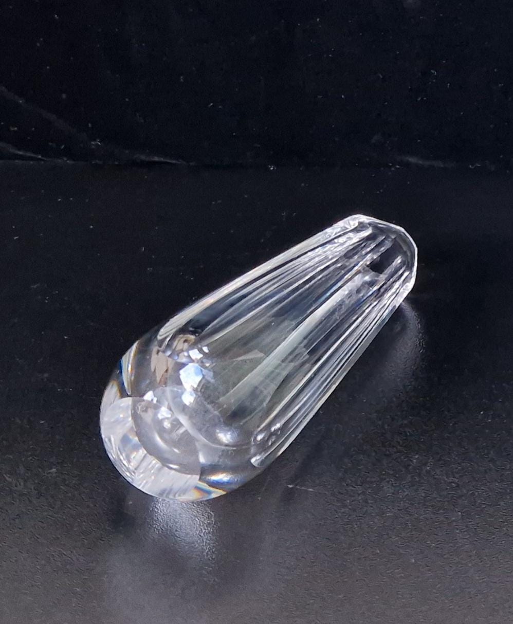 Vintage Orrefors Crystal Teardrop Glass Posy Vase 11cm #2675