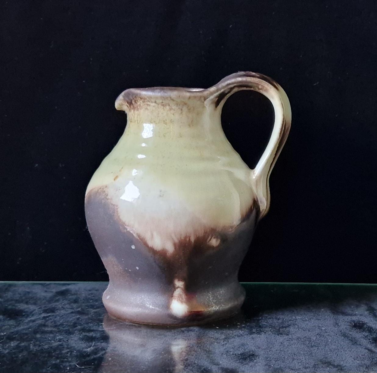 Carstens Tonnieshof West Germany Ceramic Lava Creamer Jug 1950s
