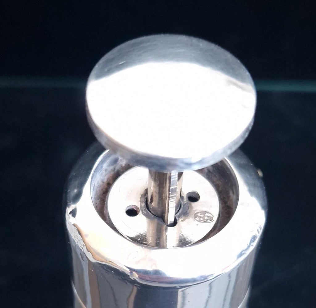 Art Deco Theophilus Martin Baccarat Glass Sterling Silver Piston Pump Antique Perfume Atomiser