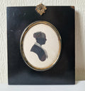 Fine Early 19th Century Silhouette 'Shade' Miniature Portrait Of A Mature Gentlewoman Framed