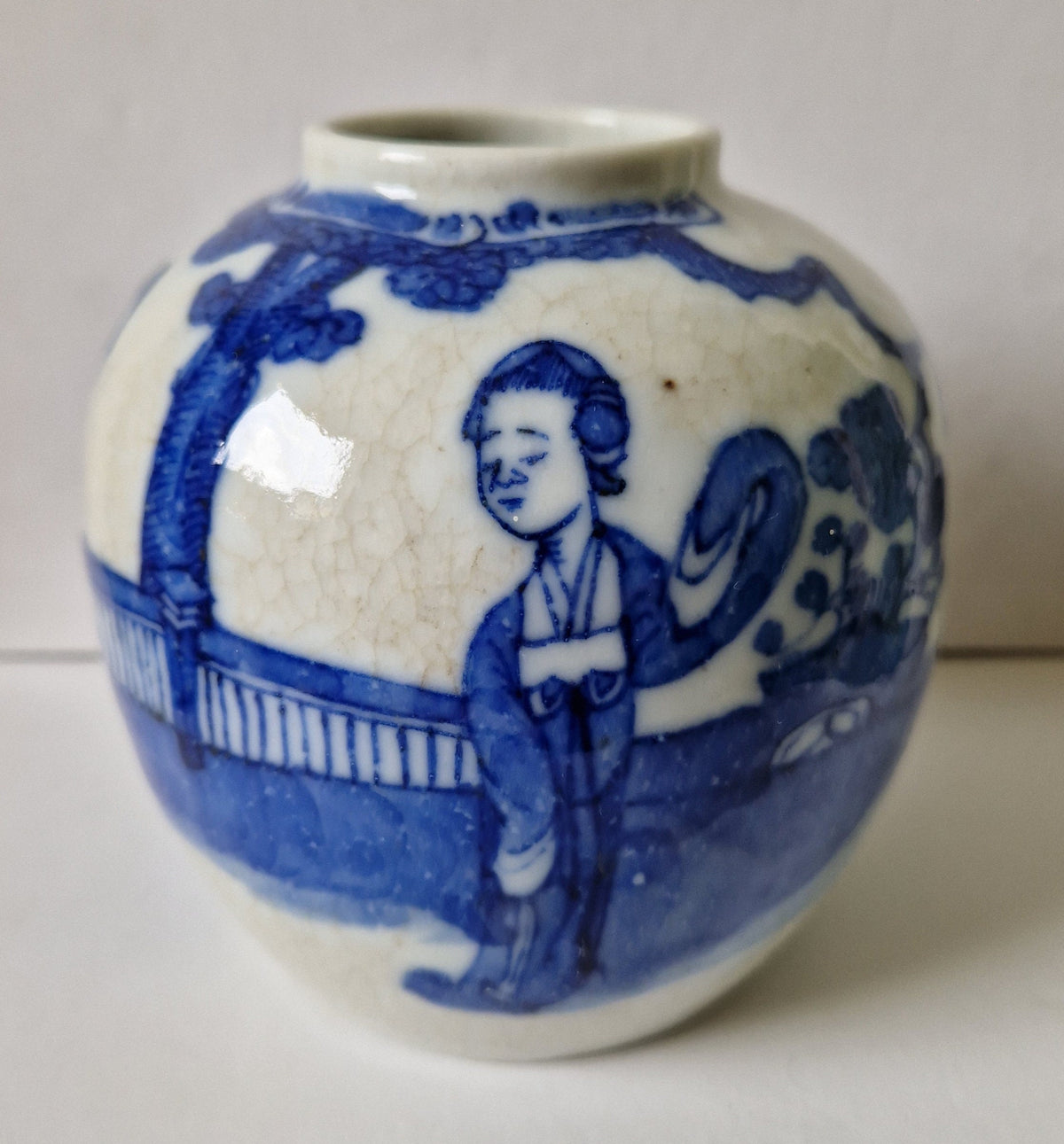 19th Century Chinese Nanking Blue & White Ginger Jar