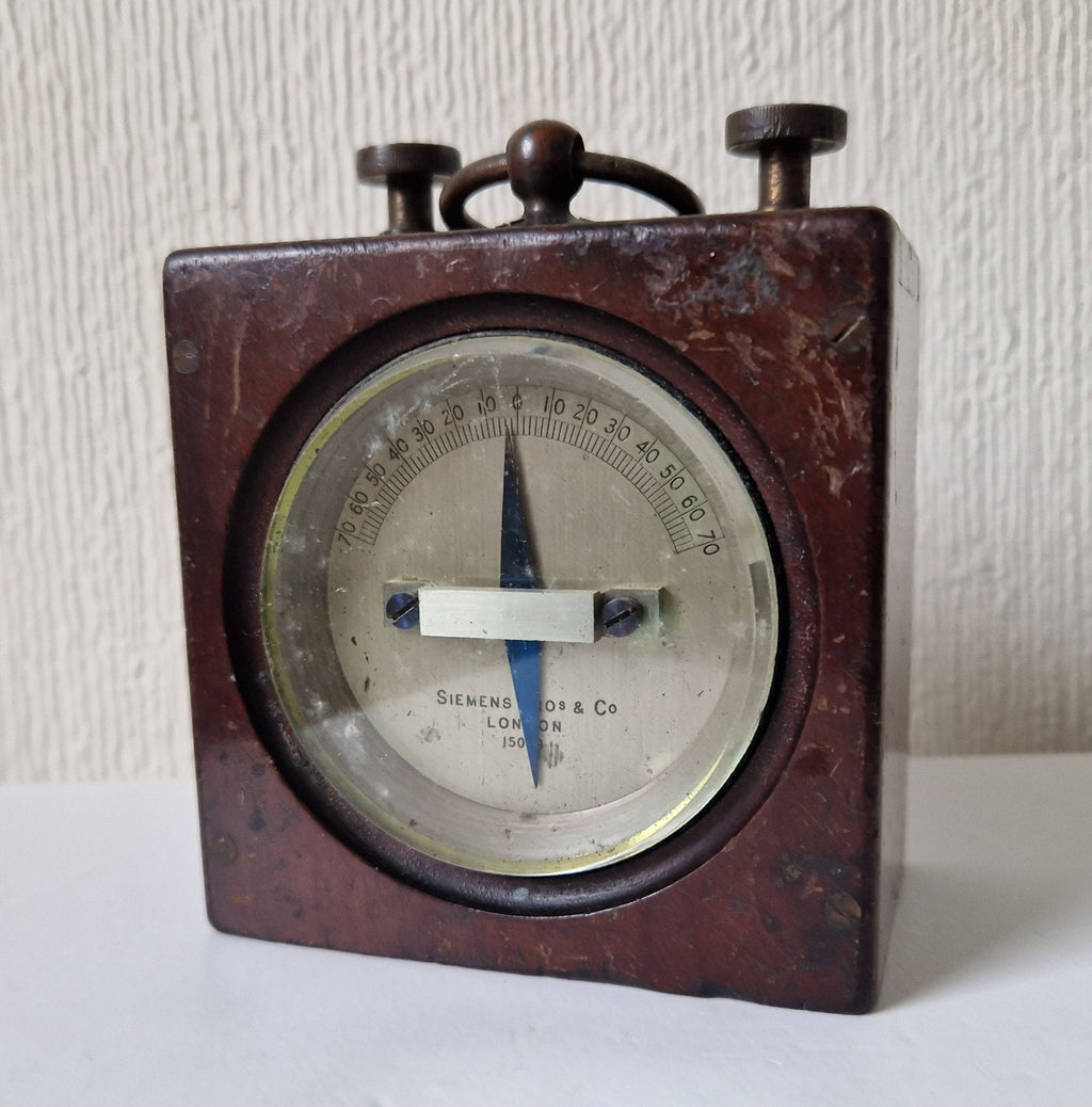 Siemens Bros & Co London 15049 Galvanometer Antique Telegraph Instrument Rare