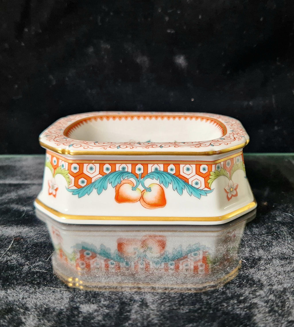 Vintage Vista Alegre Salt Open Table Trencher Fruit & Gilt Pattern