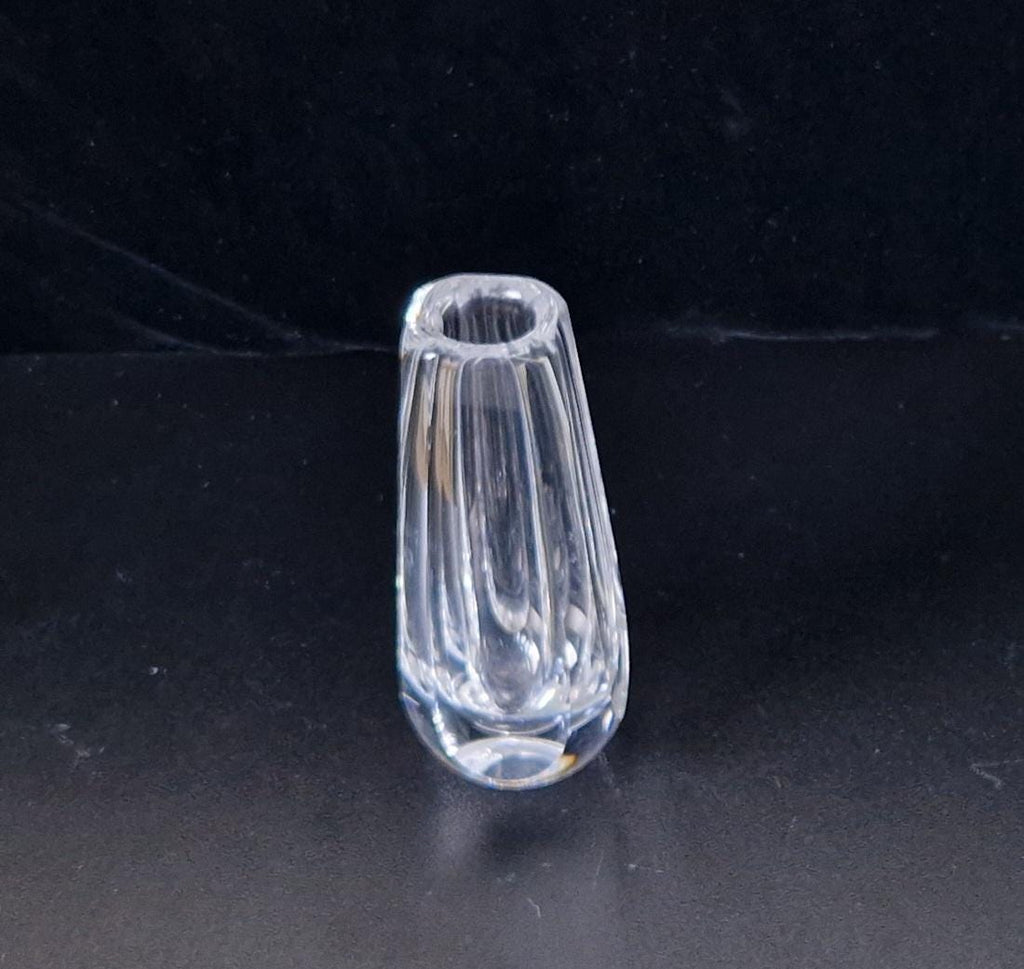 Vintage Orrefors Crystal Teardrop Glass Posy Vase 11cm #2675