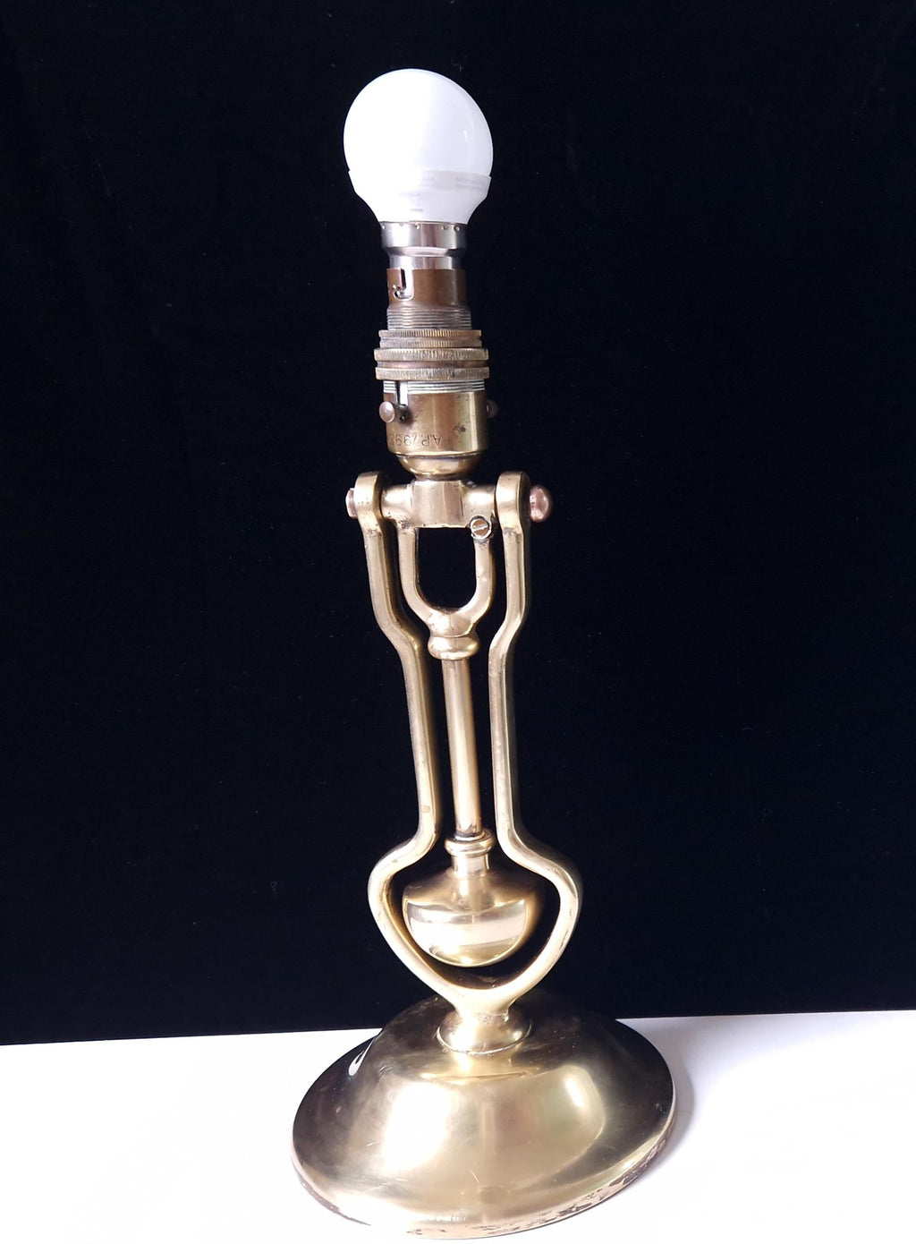 Antique Solid Brass Mariner's Electric Gimbal Wall/Table Lamp