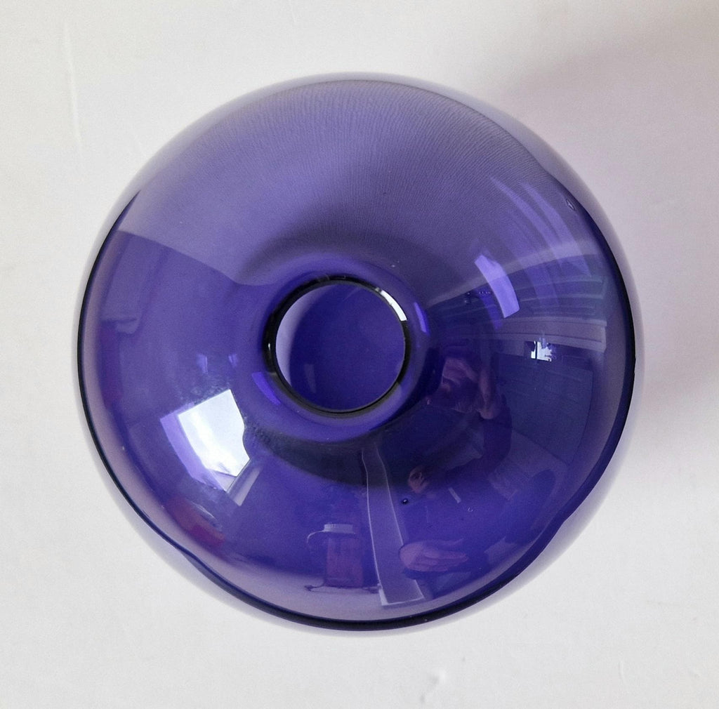 Vintage Purple Loco Art Glass Bulb Designer Vase Signed 2006