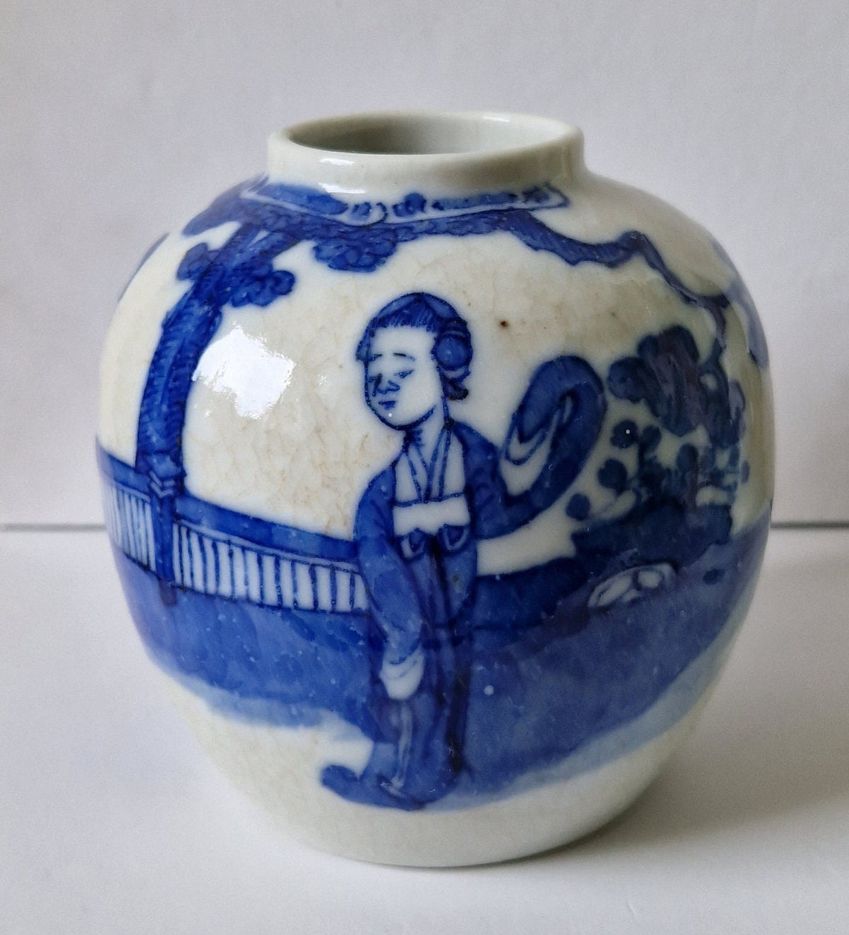 19th Century Chinese Nanking Blue & White Ginger Jar