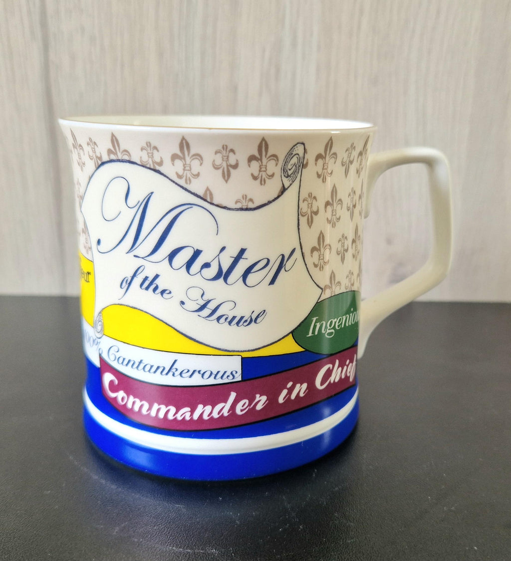 Vintage Past Times Fine Bone China Master & Lady Of The House Coffee Mugs