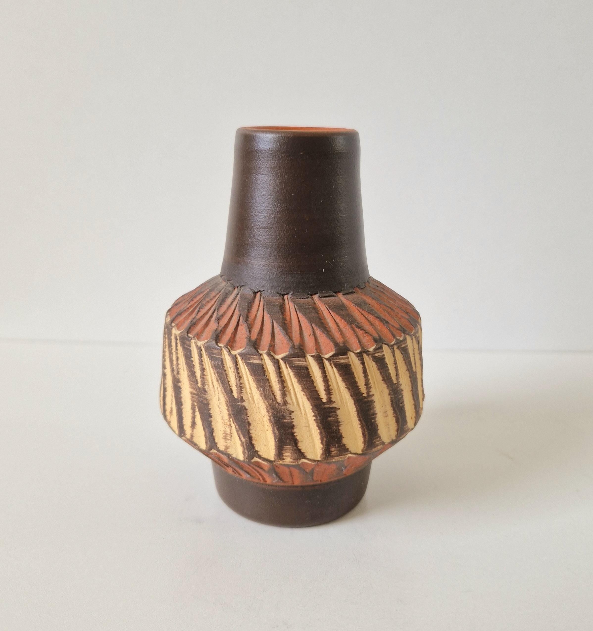 Small 1950's Mid Century Brutalist Vase Unsigned West German 10cm