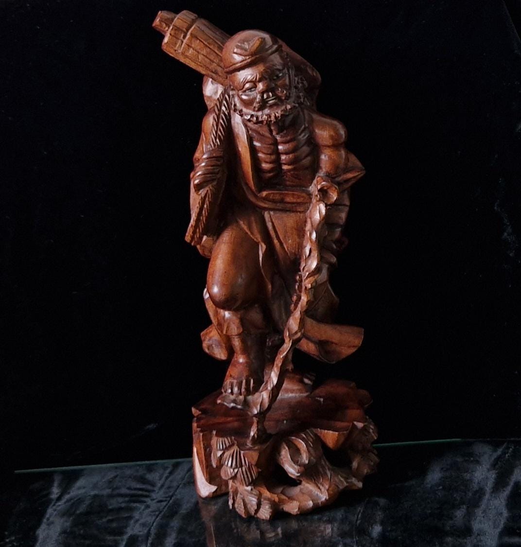 Antique Li Tieh Kuai Chinese Boxwood Root Carving Spirit Traveler Of The Eight Immortals Figure