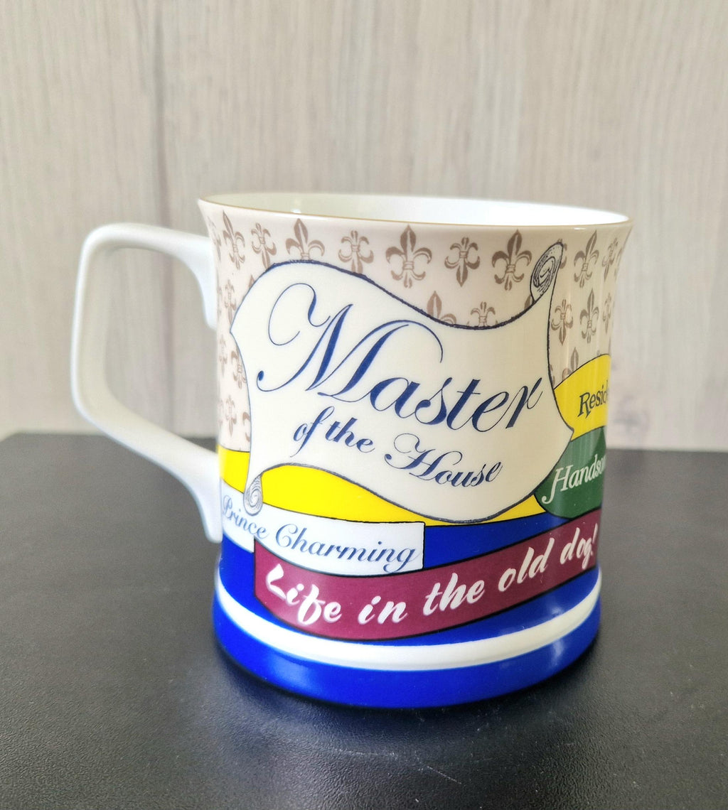 Vintage Past Times Fine Bone China Master & Lady Of The House Coffee Mugs