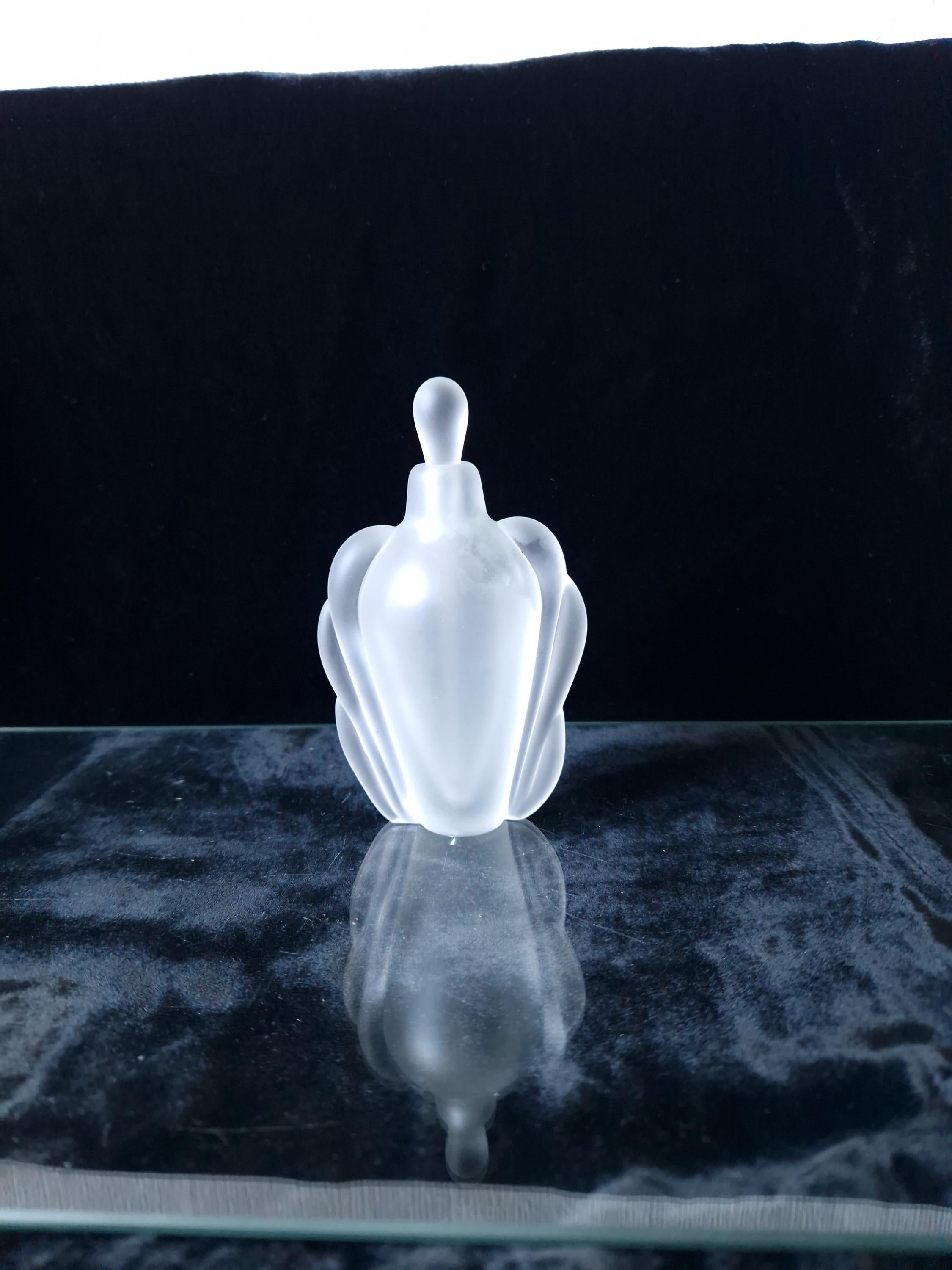 Vintage Thomas Beuchner Vitrex Studio Frosted Glass Perfume Scent Bottle 1983