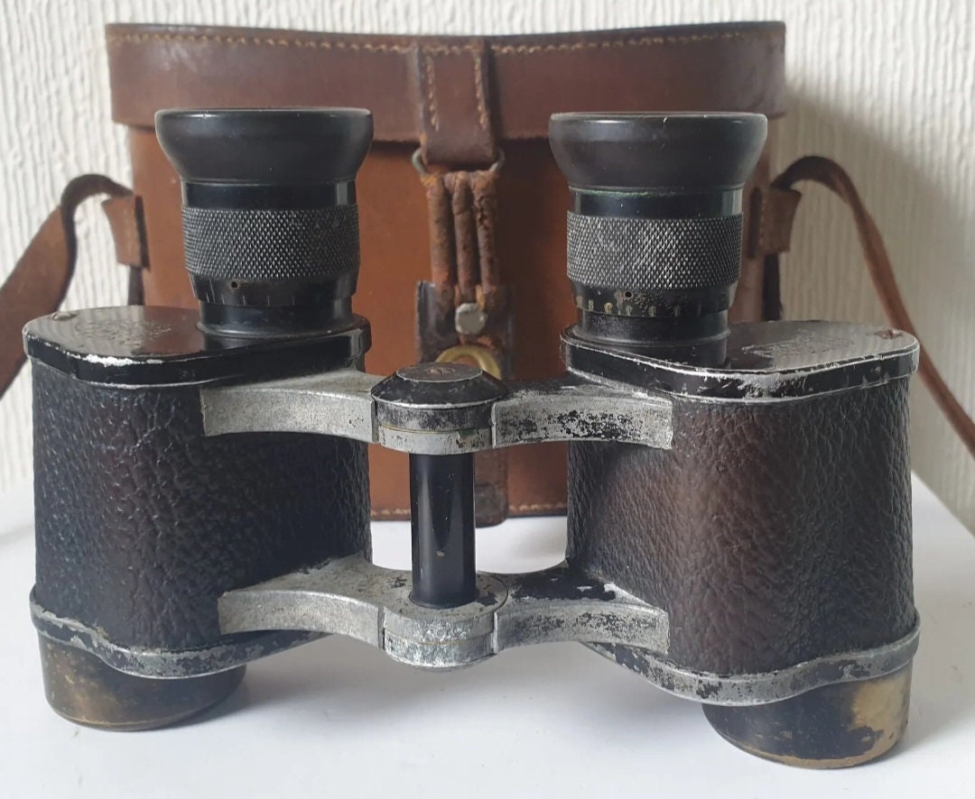 Carl Zeiss Jena Binoculars Telex 6x24 Original Case 1920's Serial # 1241666 Rare