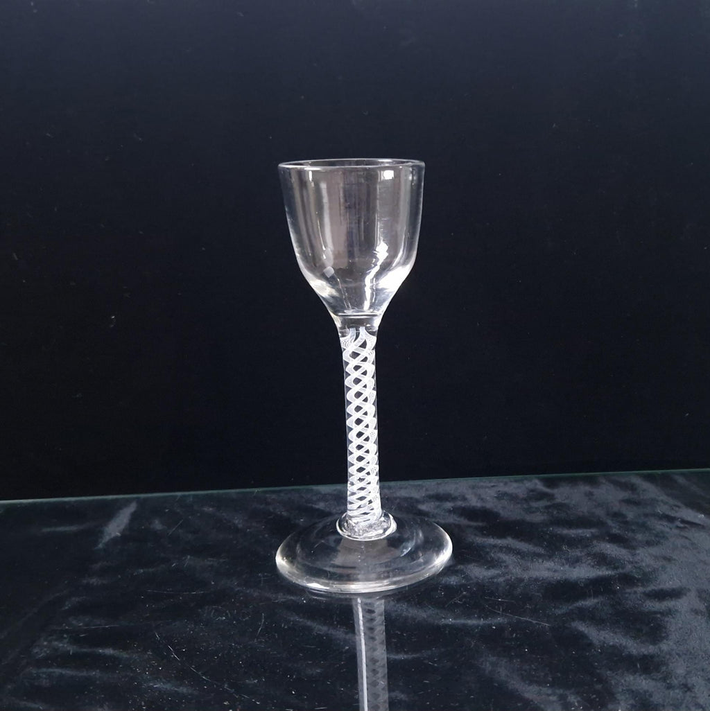 Georgian Opaque Twist Stem Wine Glass, c.1700s