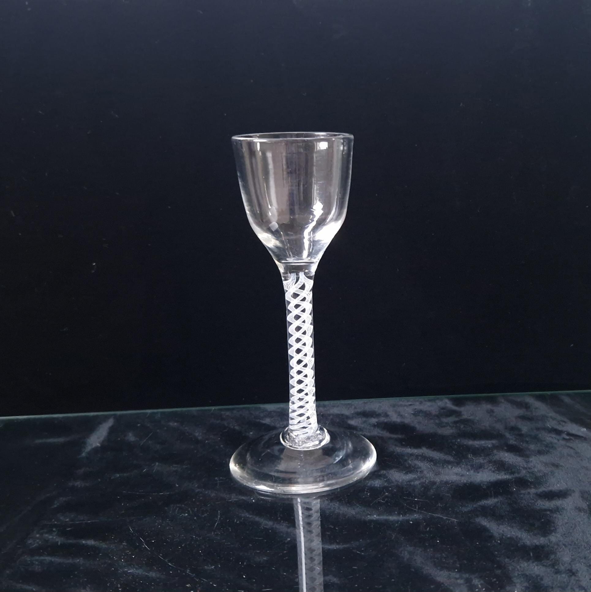 Georgian Opaque Twist Stem Wine Glass, c.1700s