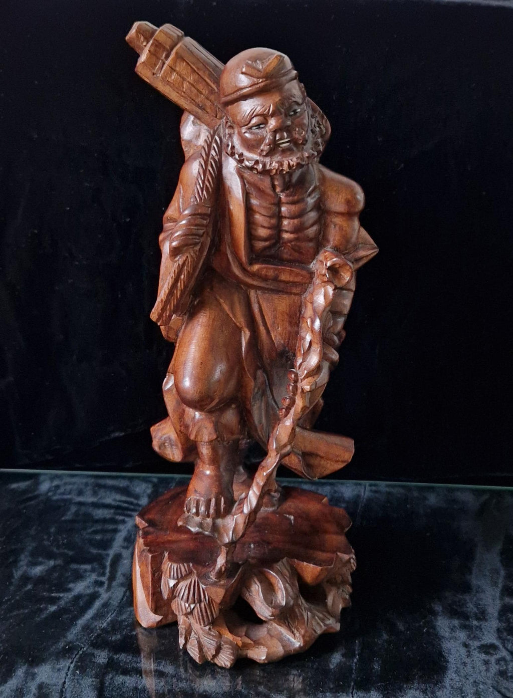 Antique Li Tieh Kuai Chinese Boxwood Root Carving Spirit Traveler Of The Eight Immortals Figure