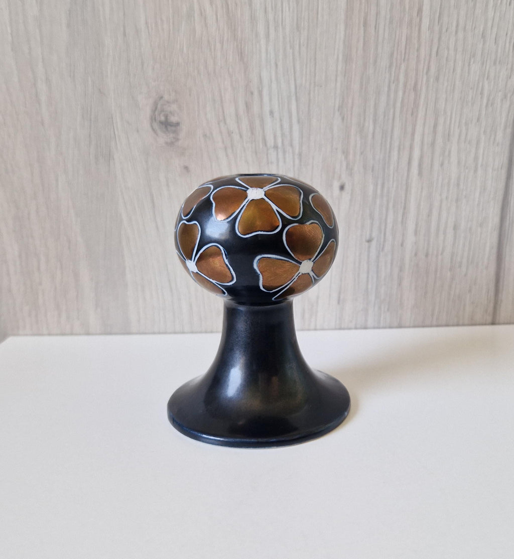 Arabia Finland 'Gabriel' Floral Motif Candle Holder by Olli Vasa - A Rare Edition 1993