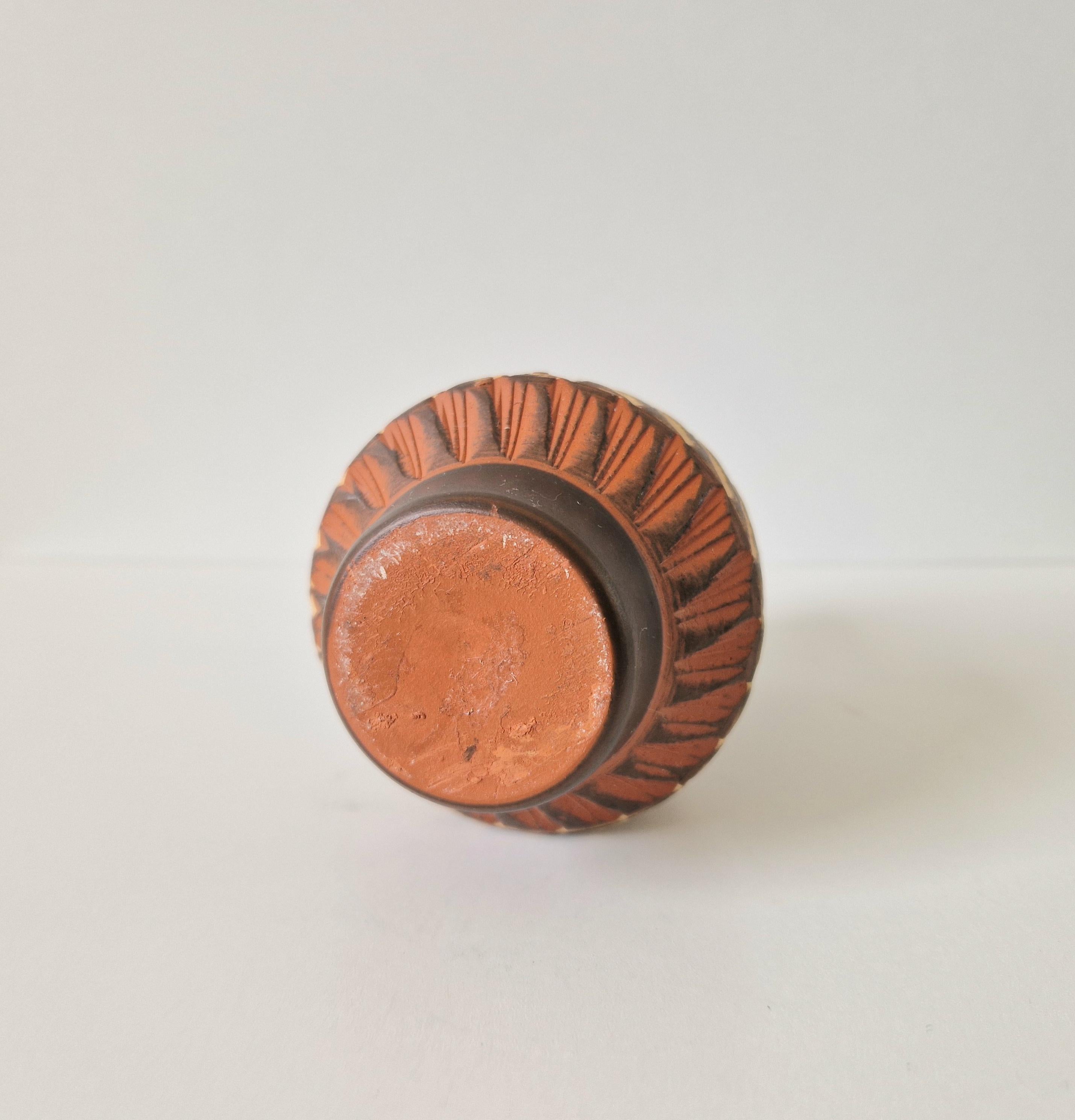 Small 1950's Mid Century Brutalist Vase Unsigned West German 10cm