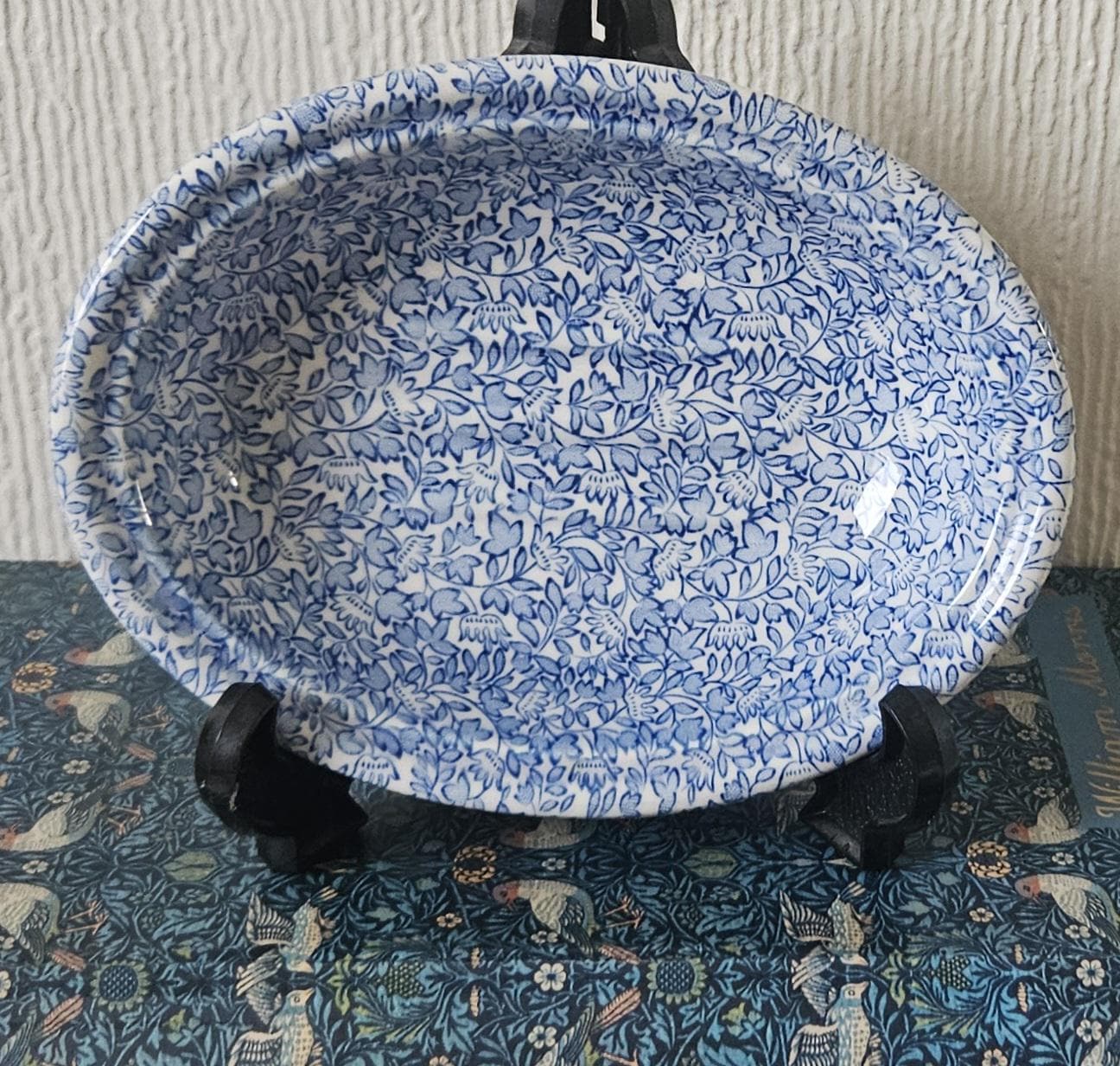 Vintage Soap Dish Mason’s Ironstone Crabtree & Evelyn Chintzy Blue and White Oval Shape