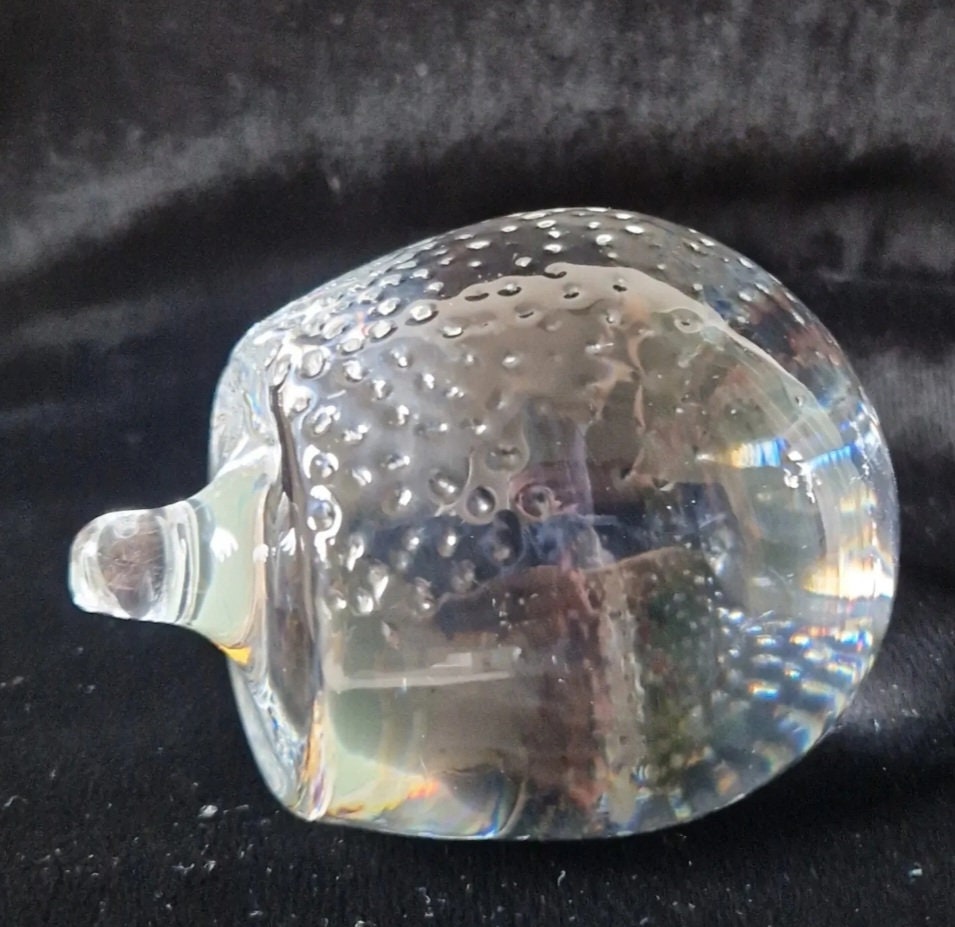 Holmegaard Art Glass Hedgehog Figurine Ornament Rare Mid Century Vintage Denmark