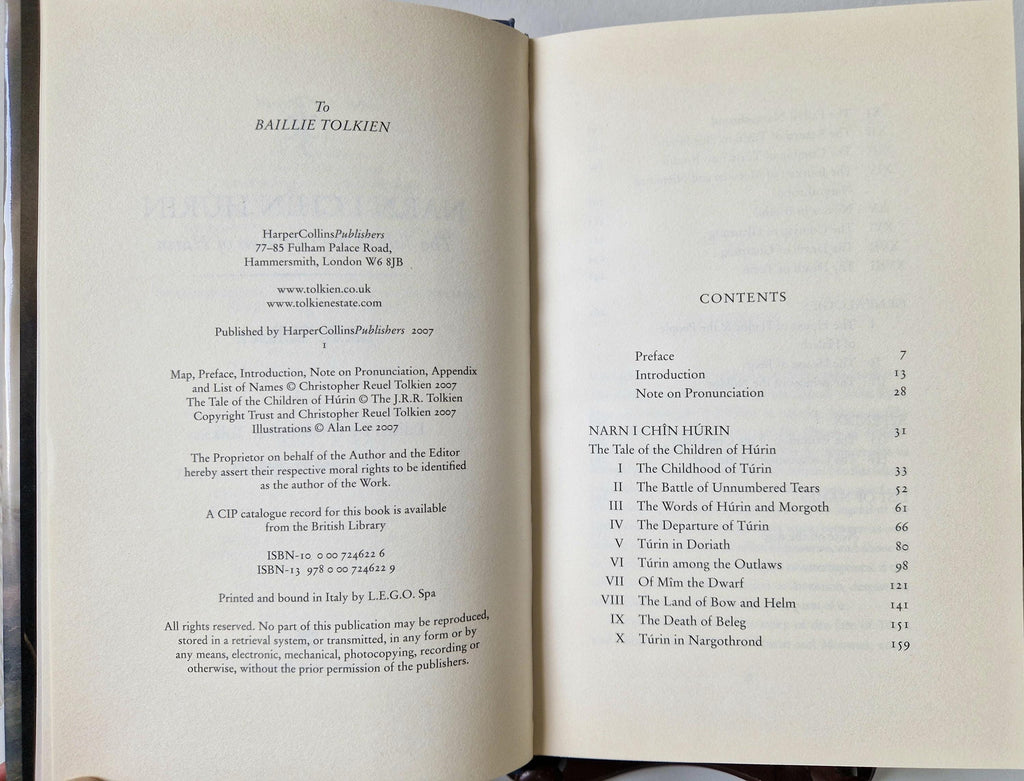 J.R.R. Tolkien: The Children Of Hurin Hardback Harper Collins 2007 1st Edition