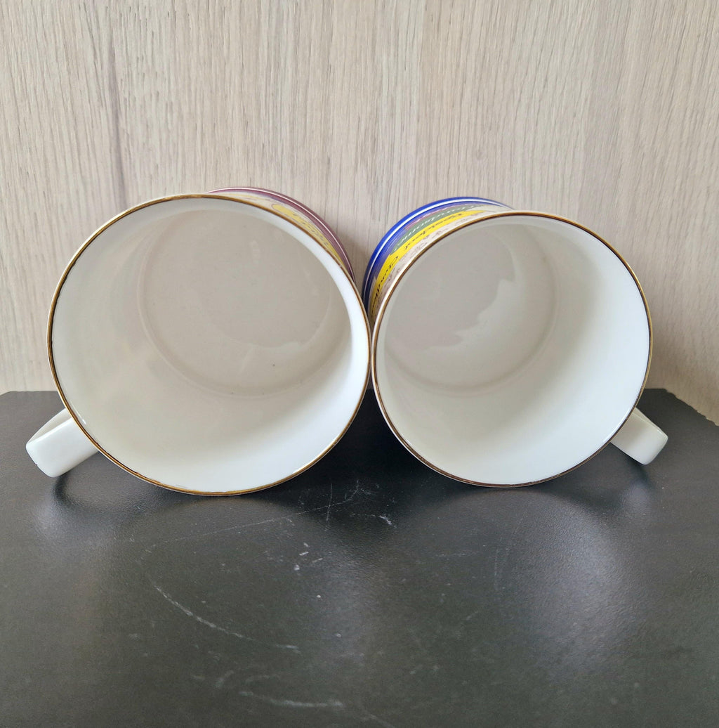 Vintage Past Times Fine Bone China Master & Lady Of The House Coffee Mugs