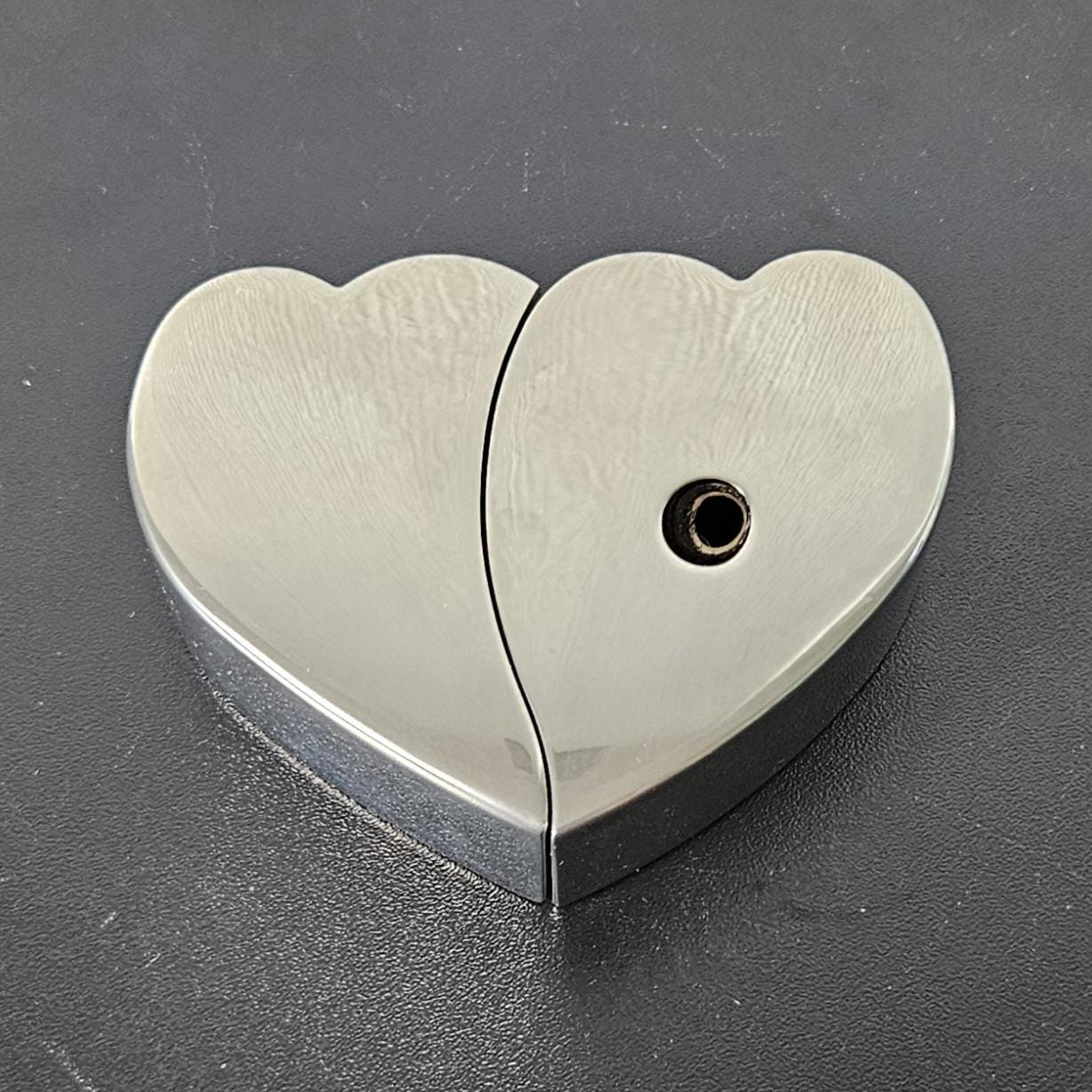 Vintage Silver Plated Heart Pen Holder and Paperweight Heavy Quality 318 grams