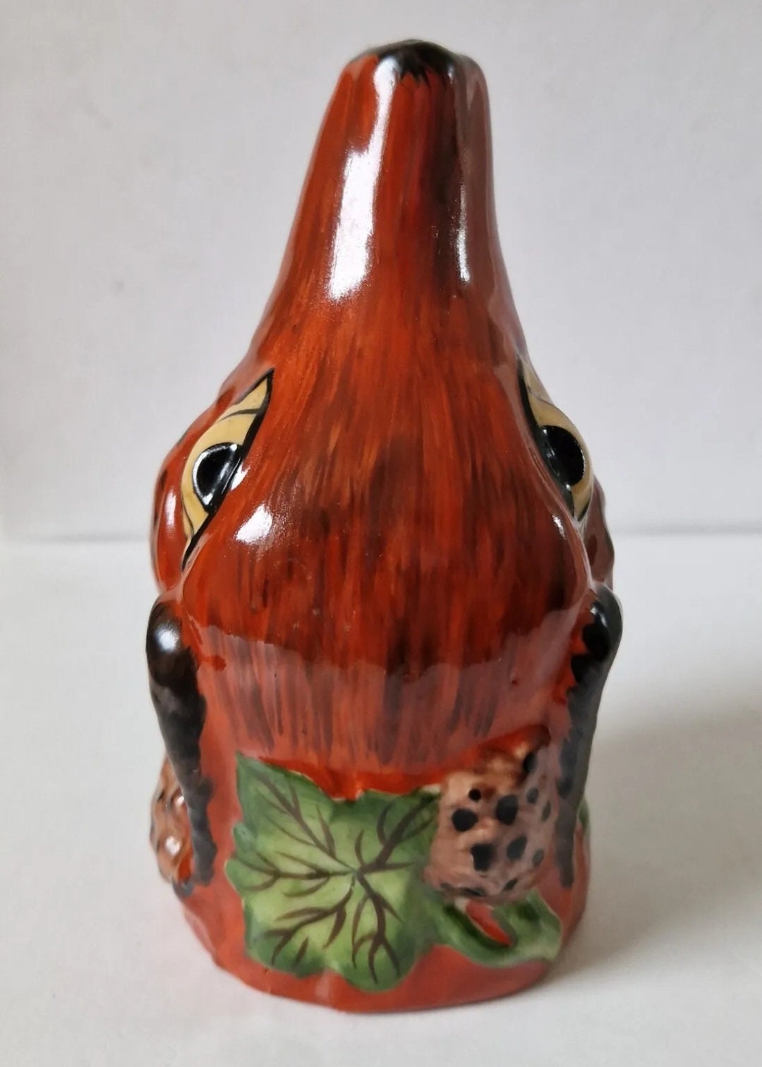 Aesop's Fables Ceramic Fox Head & Grapes Stirrup Cup Antique 19th Century Staffordshire Pottery Rare