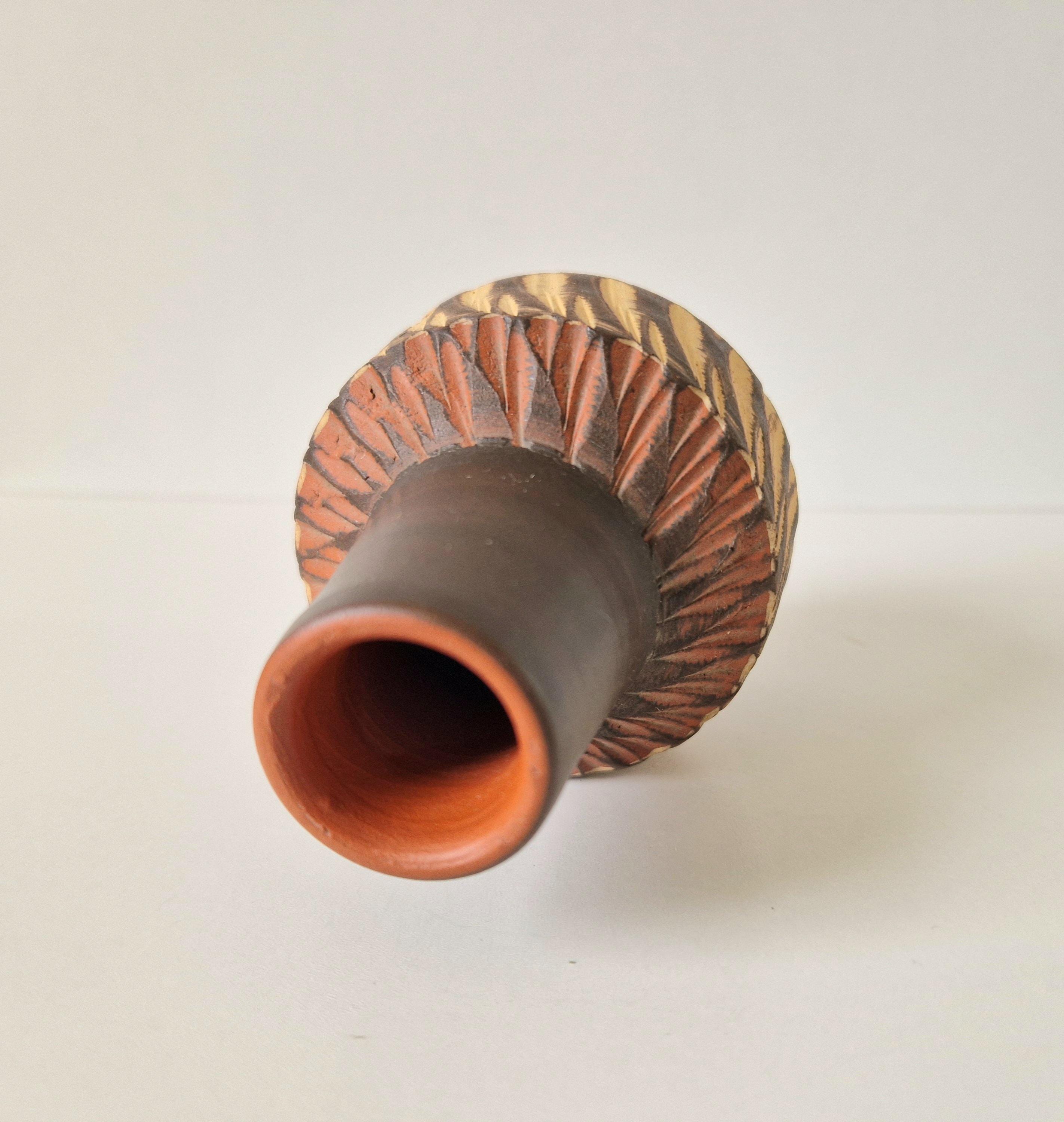 Small 1950's Mid Century Brutalist Vase Unsigned West German 10cm