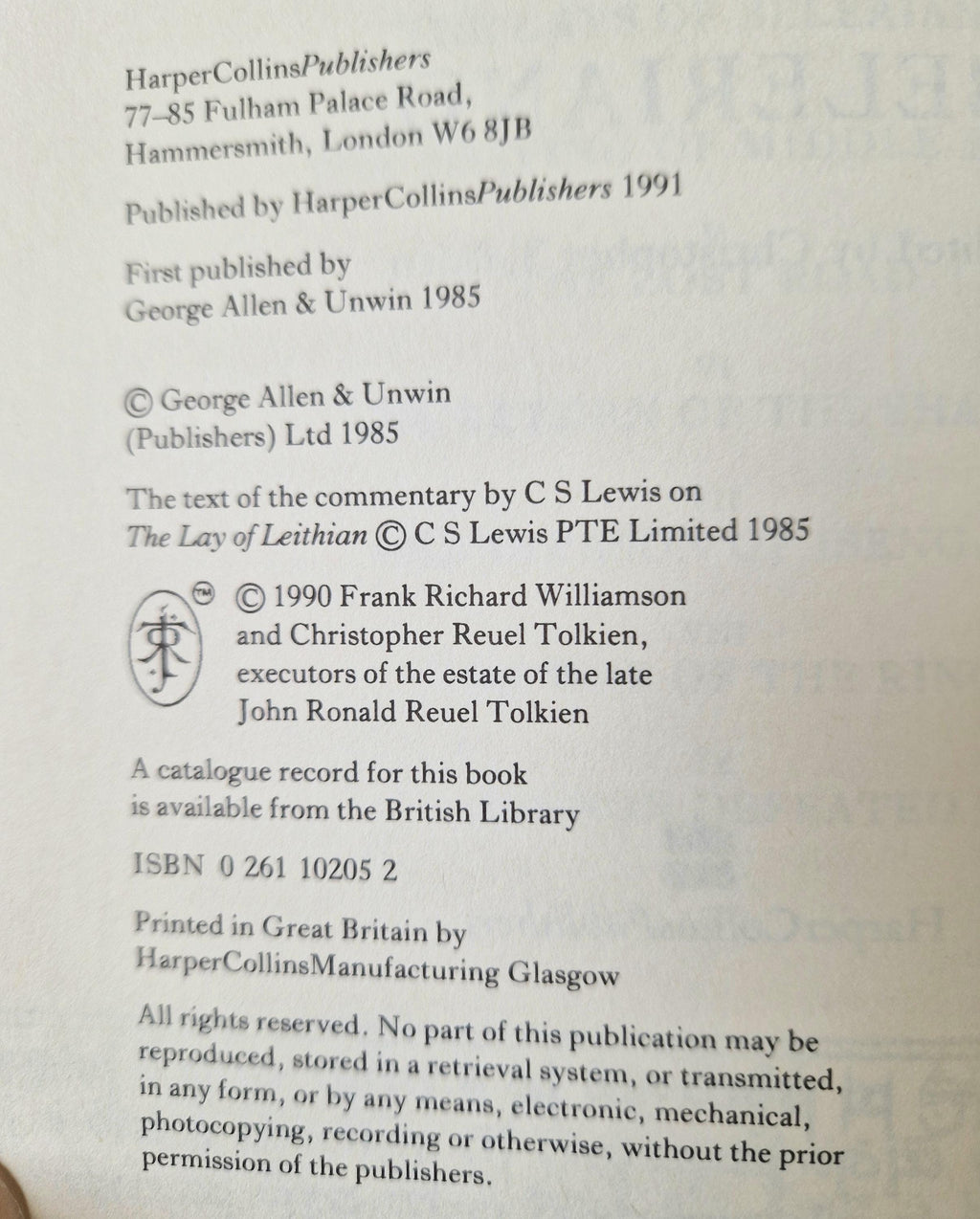 J.R.R. Tolkien: The Lays of Beleriand, 1st Edition Hardcover