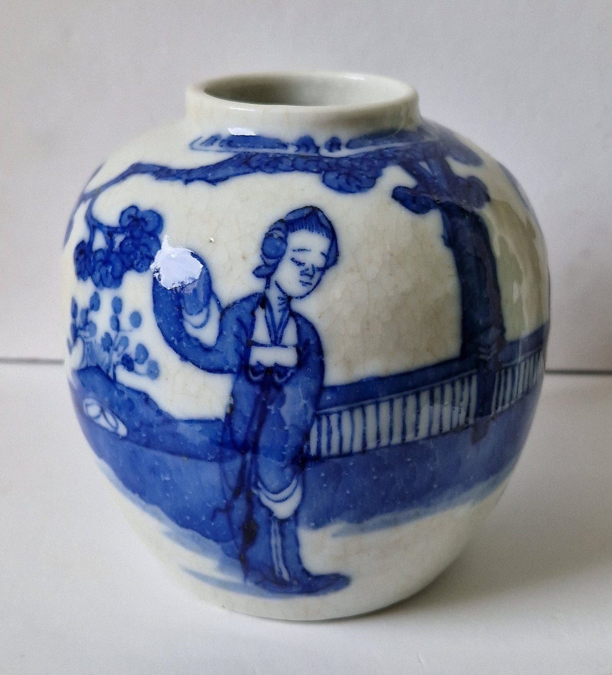 19th Century Chinese Nanking Blue & White Ginger Jar